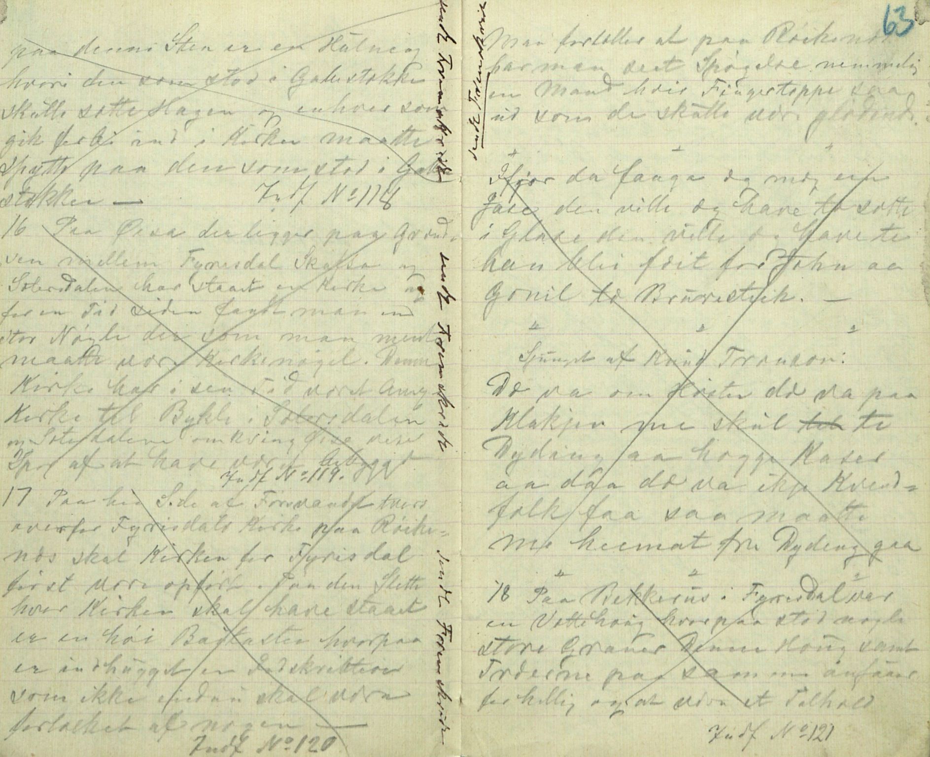 Rikard Berge, TEMU/TGM-A-1003/F/L0016/0012: 529-550 / 540 Oppskrifter av Halvor N. Tvedten, Fyresdal, Drangedal og Seljord. , 1890-1892, s. 62-63