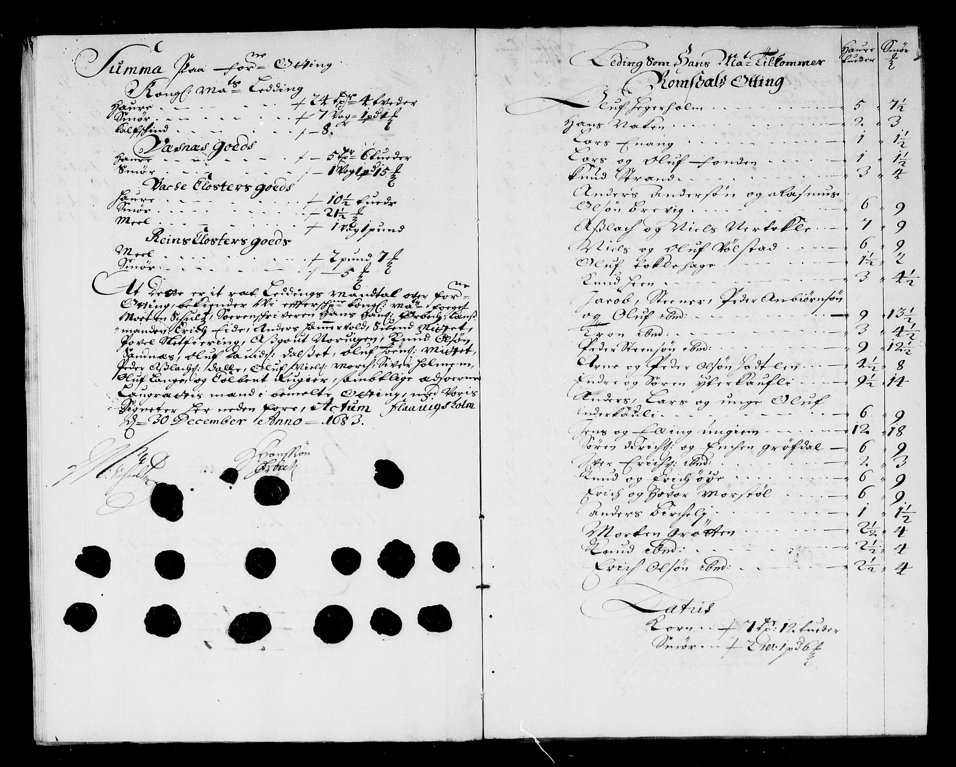Rentekammeret inntil 1814, Reviderte regnskaper, Stiftamtstueregnskaper, Trondheim stiftamt og Nordland amt, AV/RA-EA-6044/R/Rg/L0073: Trondheim stiftamt og Nordland amt, 1683