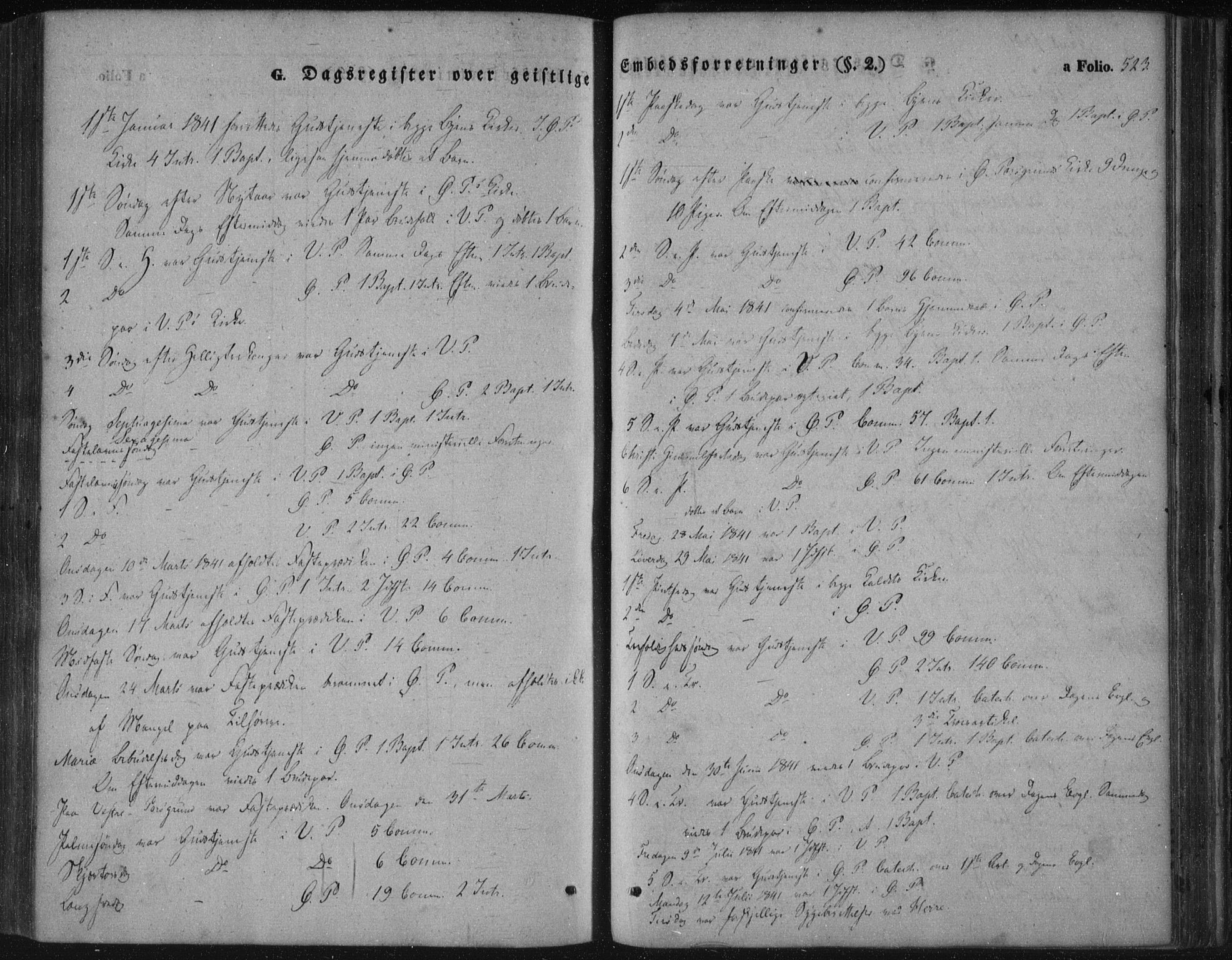 Porsgrunn kirkebøker , AV/SAKO-A-104/F/Fa/L0006: Ministerialbok nr. 6, 1841-1857, s. 523