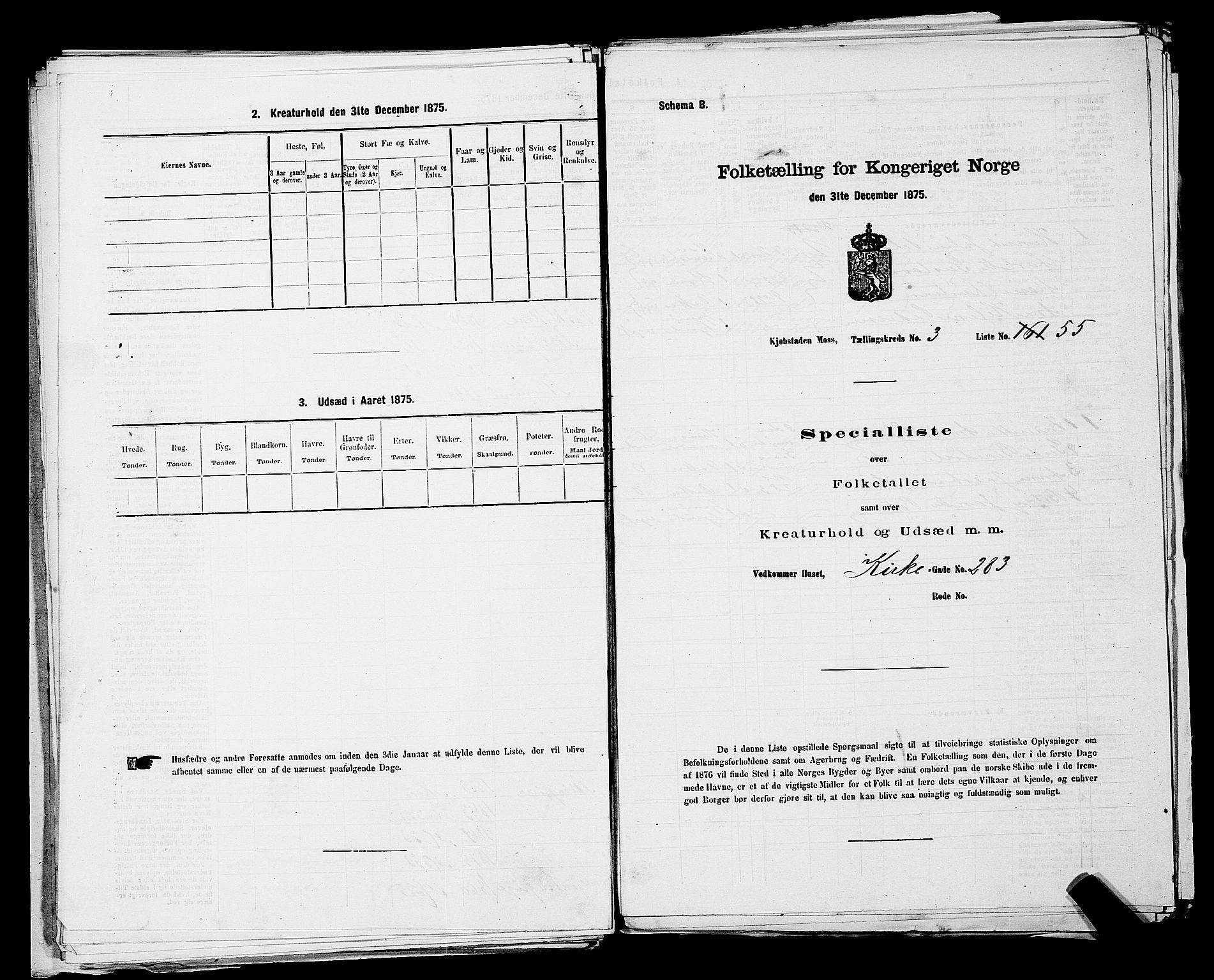 RA, Folketelling 1875 for 0104B Moss prestegjeld, Moss kjøpstad, 1875, s. 450