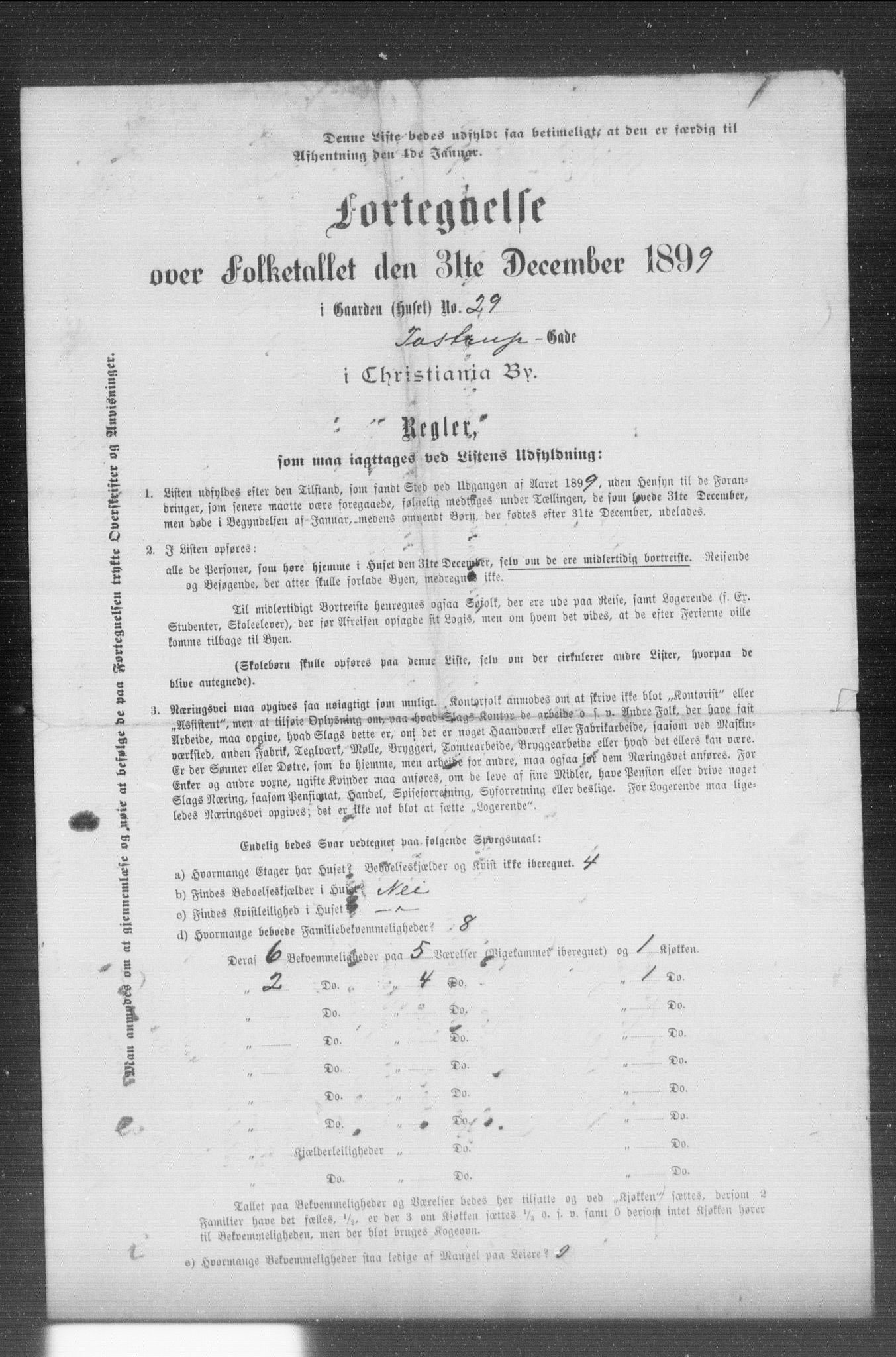 OBA, Kommunal folketelling 31.12.1899 for Kristiania kjøpstad, 1899, s. 14882