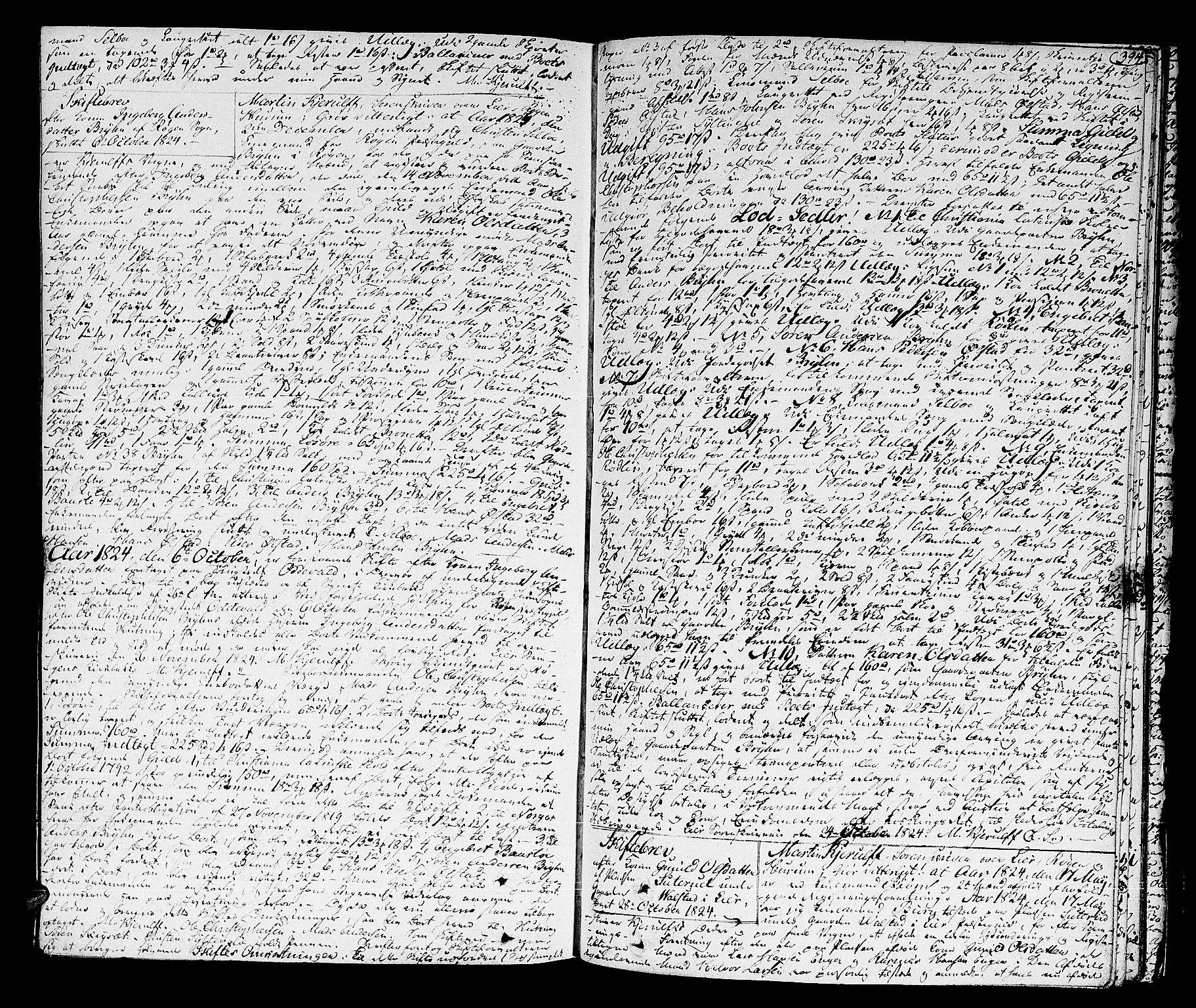 Lier, Røyken og Hurum sorenskriveri, AV/SAKO-A-89/H/Hc/L0010a: Skifteprotokoll, 1813-1835, s. 393b-394a
