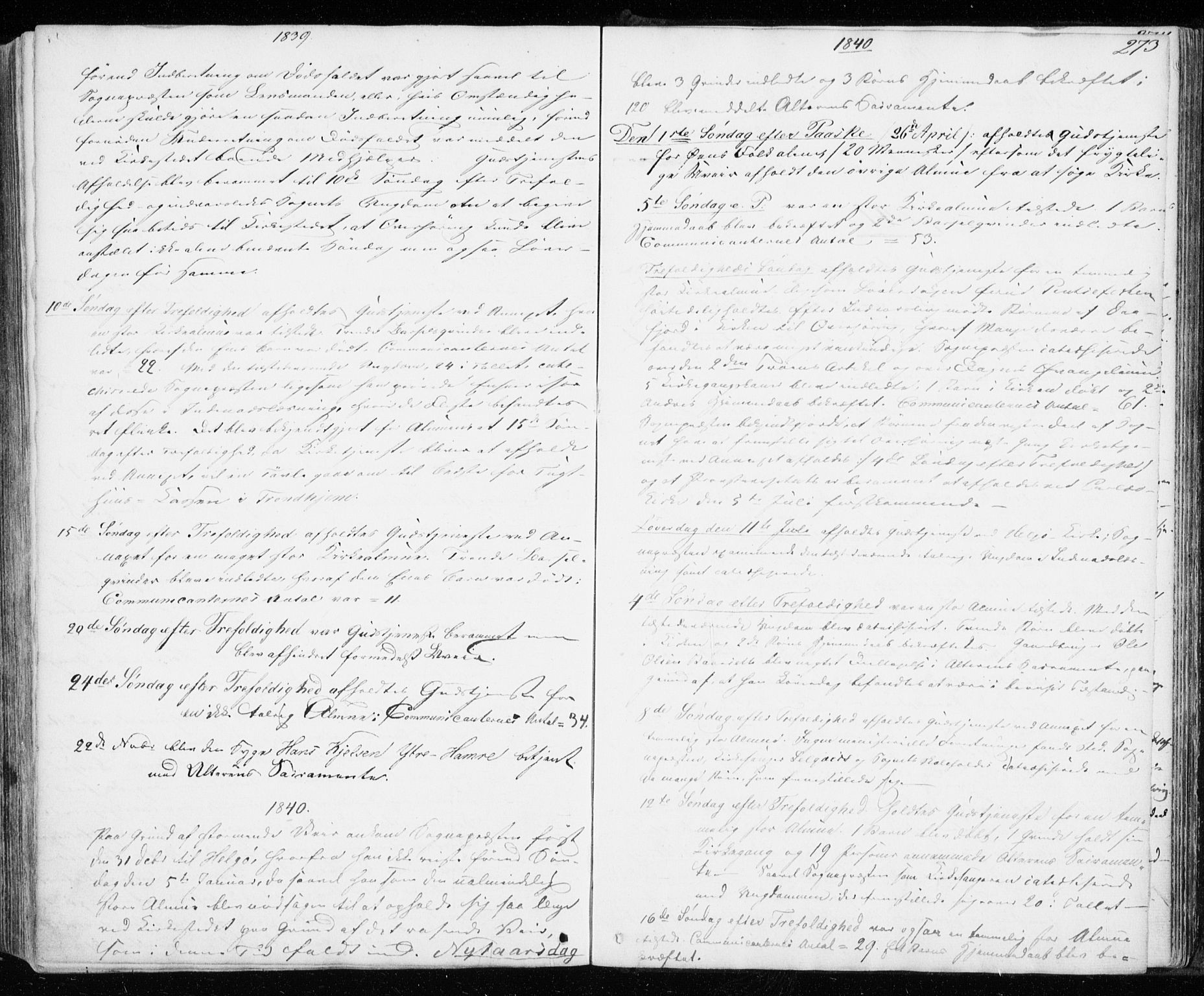 Karlsøy sokneprestembete, AV/SATØ-S-1299/H/Ha/Haa/L0009kirke: Ministerialbok nr. 9, 1838-1867, s. 273