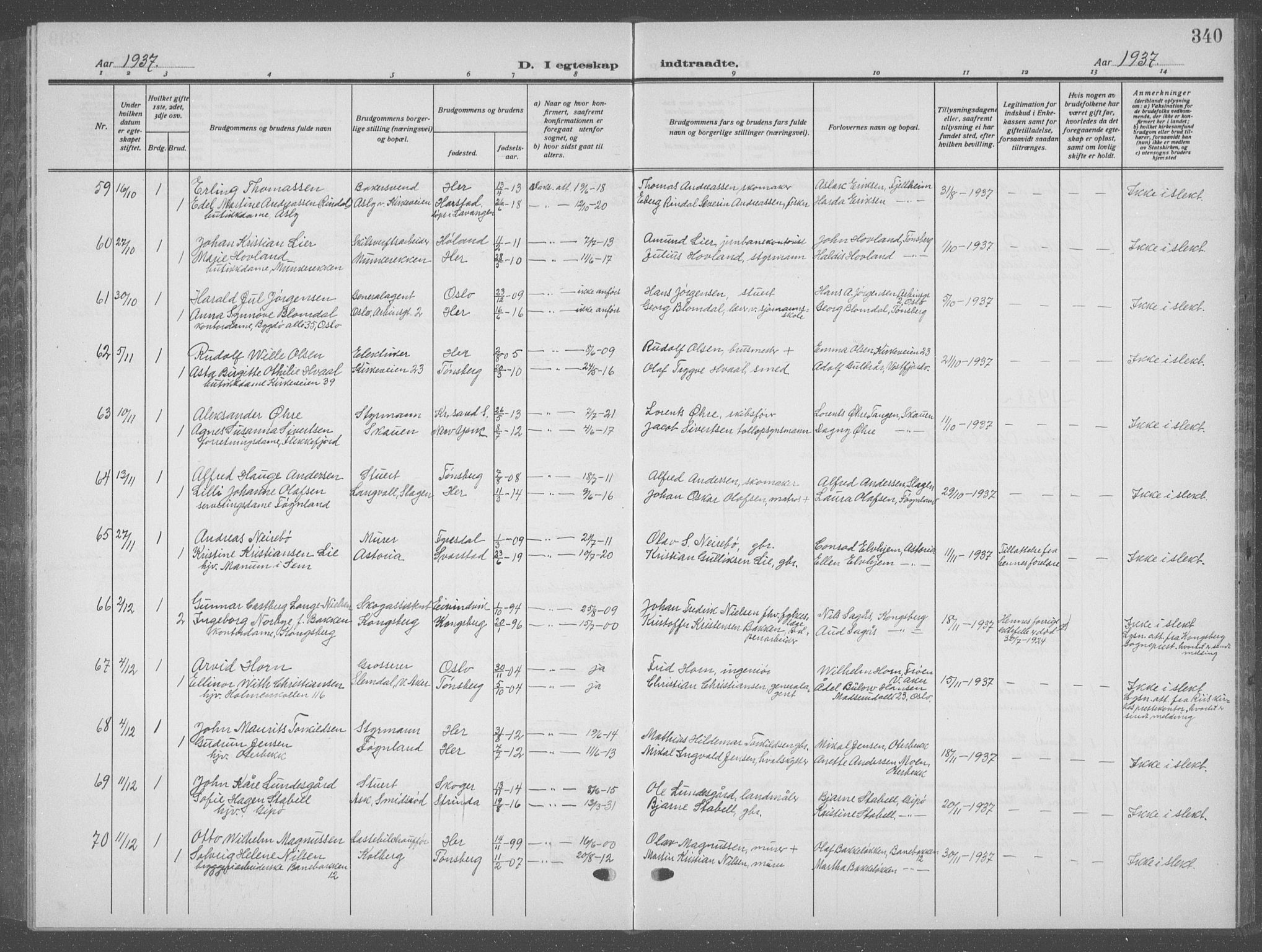 Nøtterøy kirkebøker, AV/SAKO-A-354/G/Ga/L0006: Klokkerbok nr. I 6, 1925-1939, s. 340