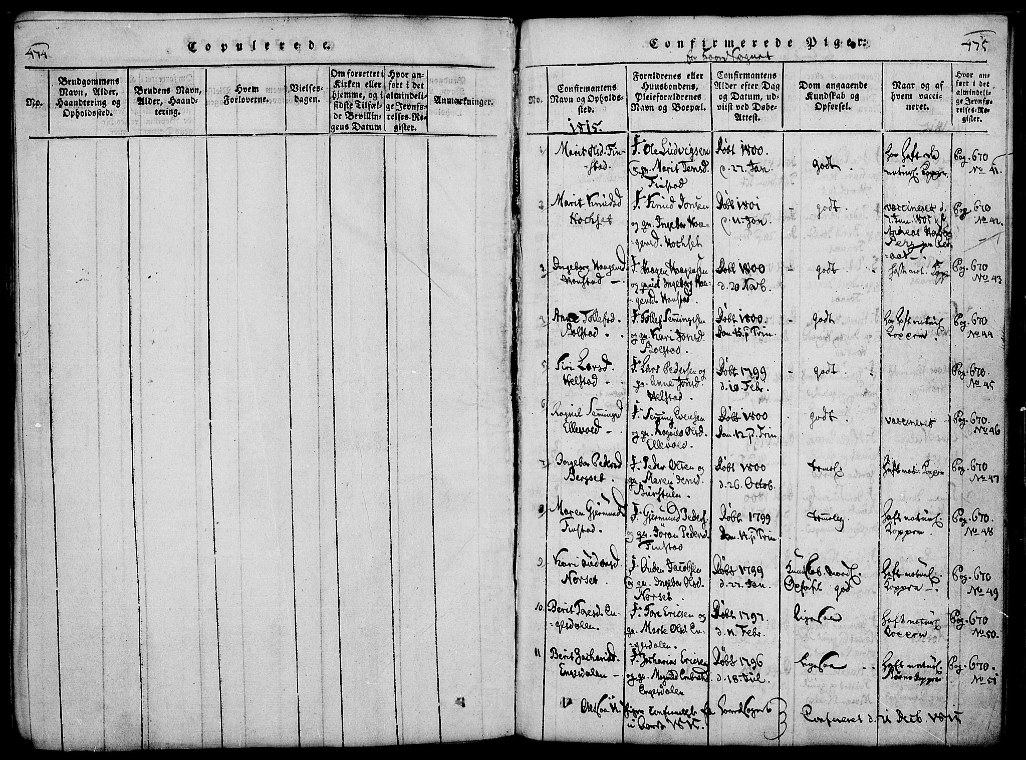 Rendalen prestekontor, SAH/PREST-054/H/Ha/Haa/L0003: Ministerialbok nr. 3, 1815-1829, s. 474-475