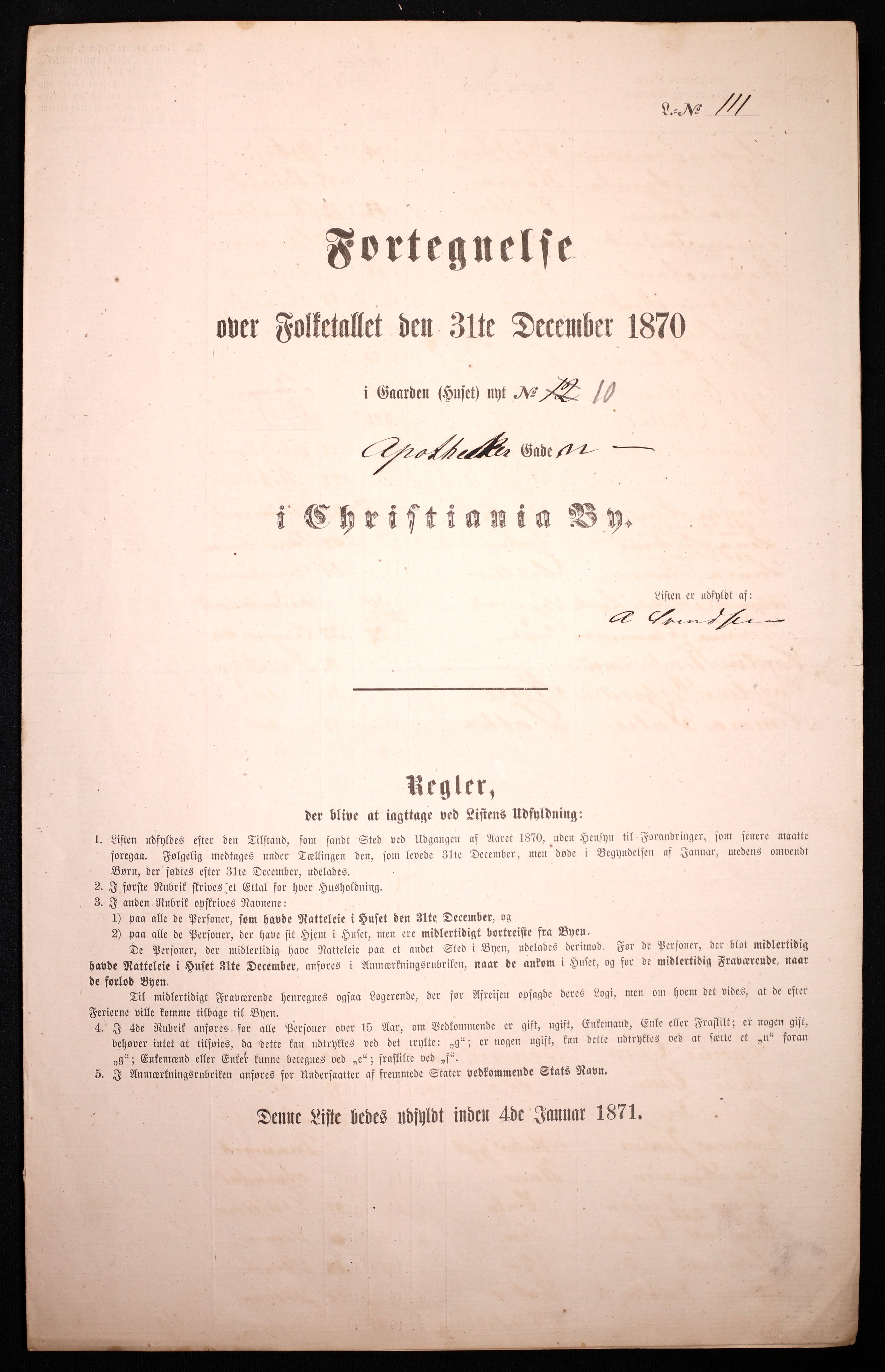 RA, Folketelling 1870 for 0301 Kristiania kjøpstad, 1870, s. 194