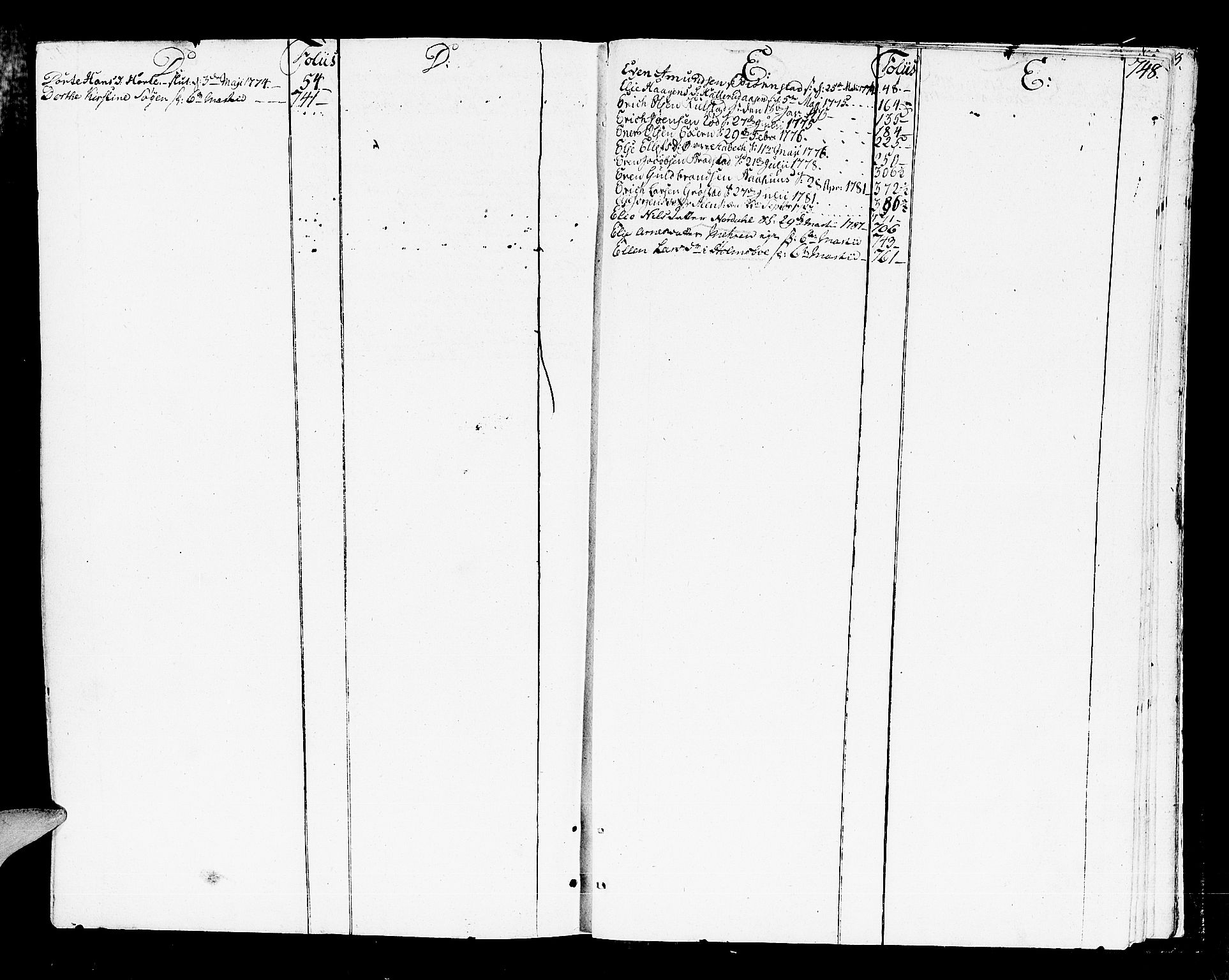 Lier, Røyken og Hurum sorenskriveri, AV/SAKO-A-89/H/Hc/L0006: Skifteprotokoll, 1773-1789, s. 747b-748a