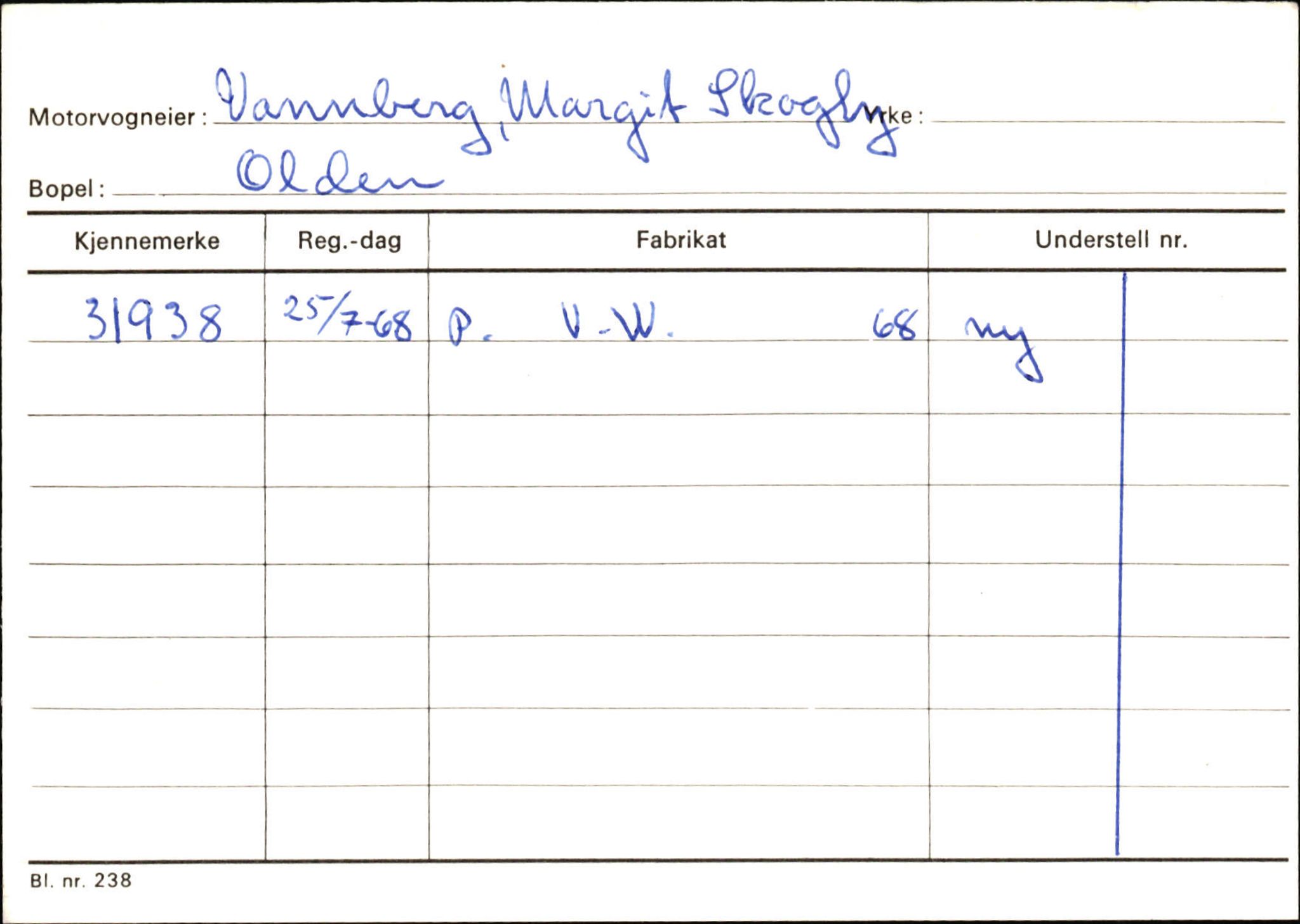 Statens vegvesen, Sogn og Fjordane vegkontor, AV/SAB-A-5301/4/F/L0131: Eigarregister Høyanger P-Å. Stryn S-Å, 1945-1975, s. 2138