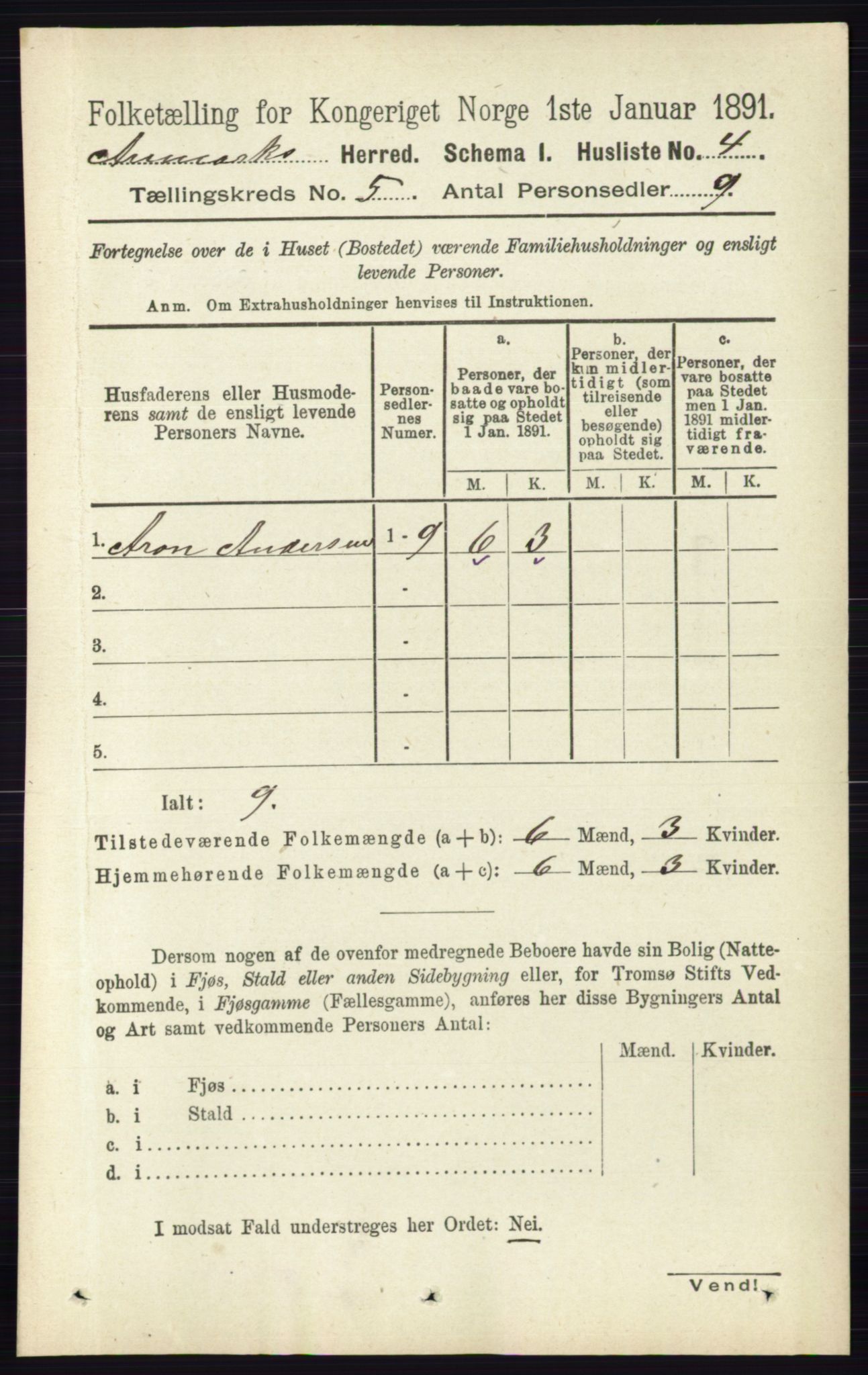 RA, Folketelling 1891 for 0118 Aremark herred, 1891, s. 2387