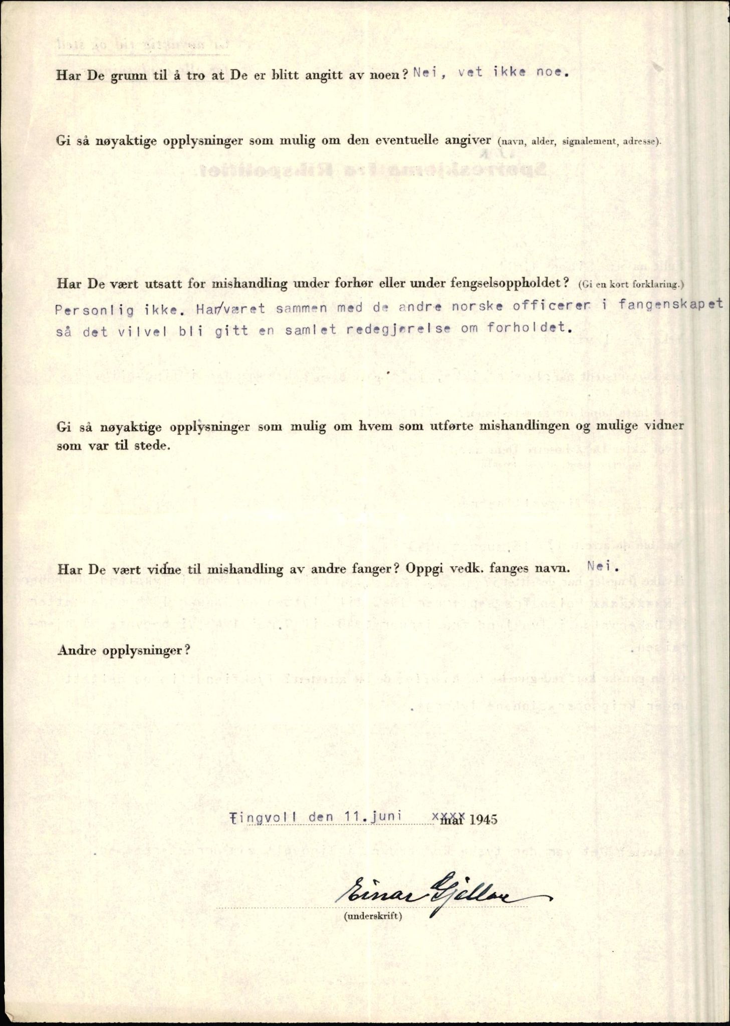 Rikspolitisjefen, AV/RA-S-1560/L/L0005: Gidske, Peder Martin -  Hansell, Georg, 1940-1945, s. 40