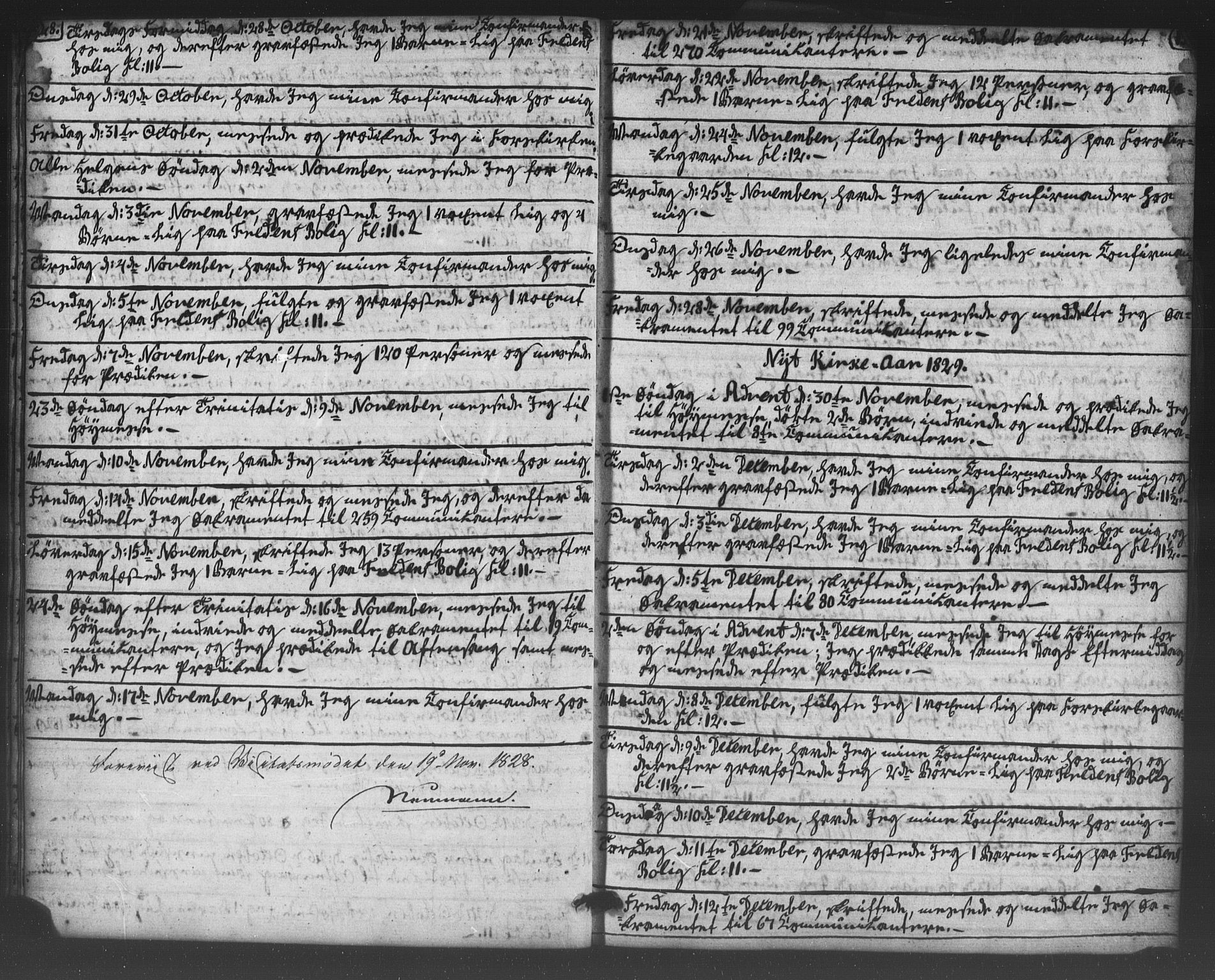 Korskirken sokneprestembete, AV/SAB-A-76101/H/Haa/L0066: Residerende kapellans bok nr. A 1, 1826-1843, s. 13
