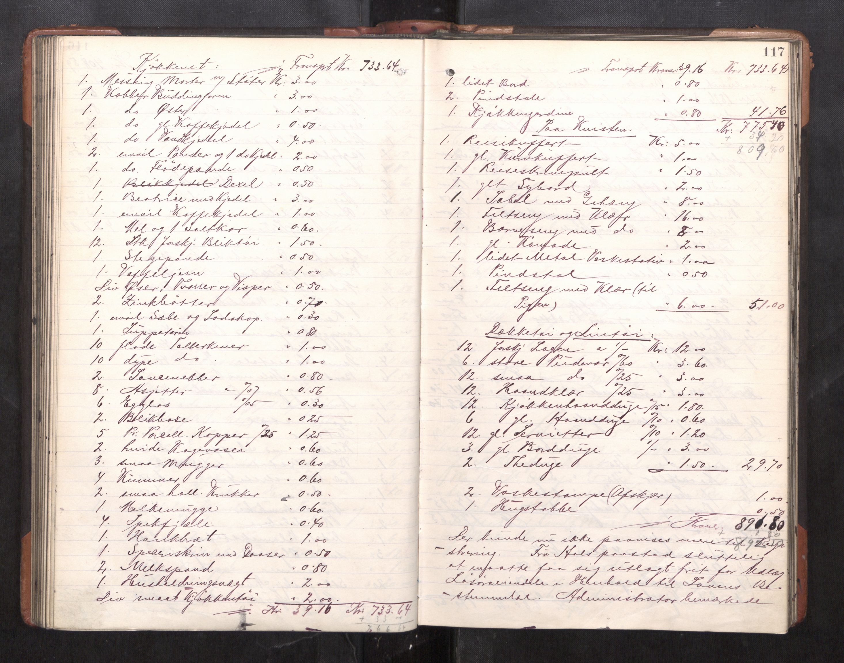 Trondheim byfogd, AV/SAT-A-0003/1/3/3C/L0025: Skifteregistreringsprotokoll - 24/1-14/7. (u/ register), 1906-1909, s. 117