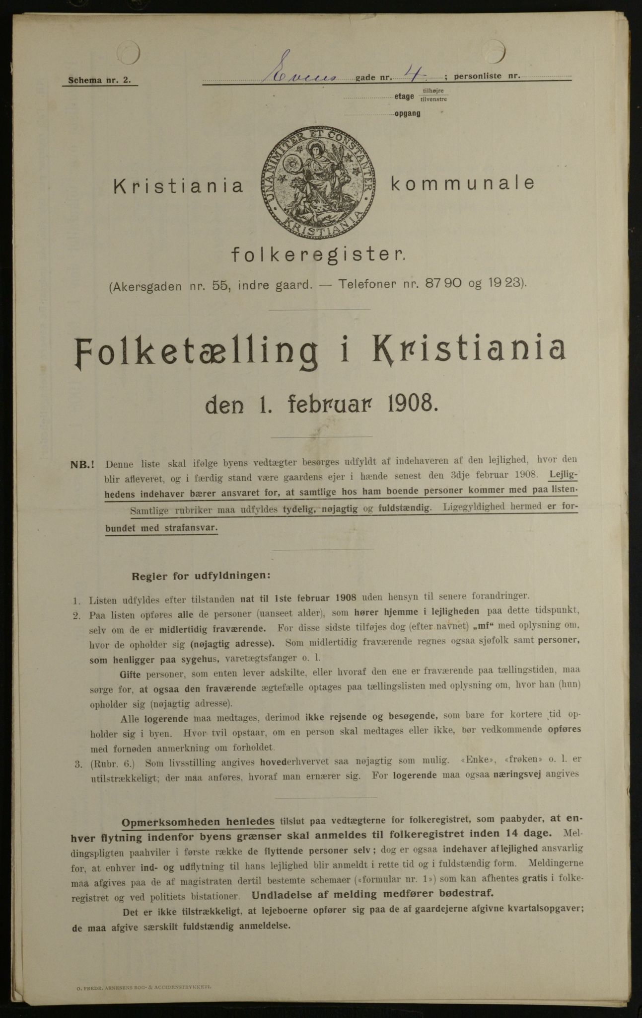 OBA, Kommunal folketelling 1.2.1908 for Kristiania kjøpstad, 1908, s. 20839