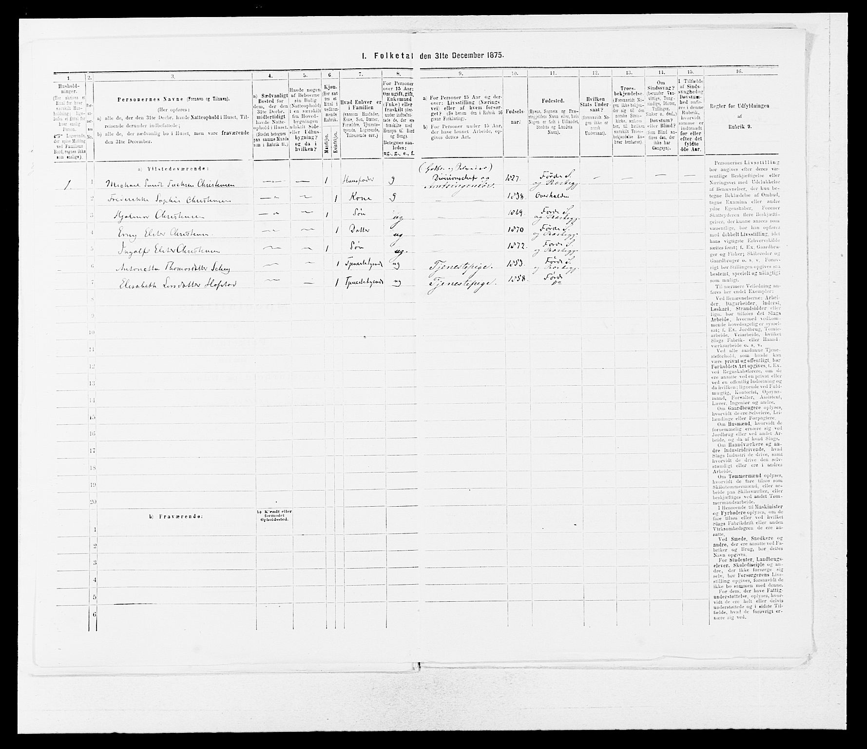 SAB, Folketelling 1875 for 1432P Førde prestegjeld, 1875, s. 661