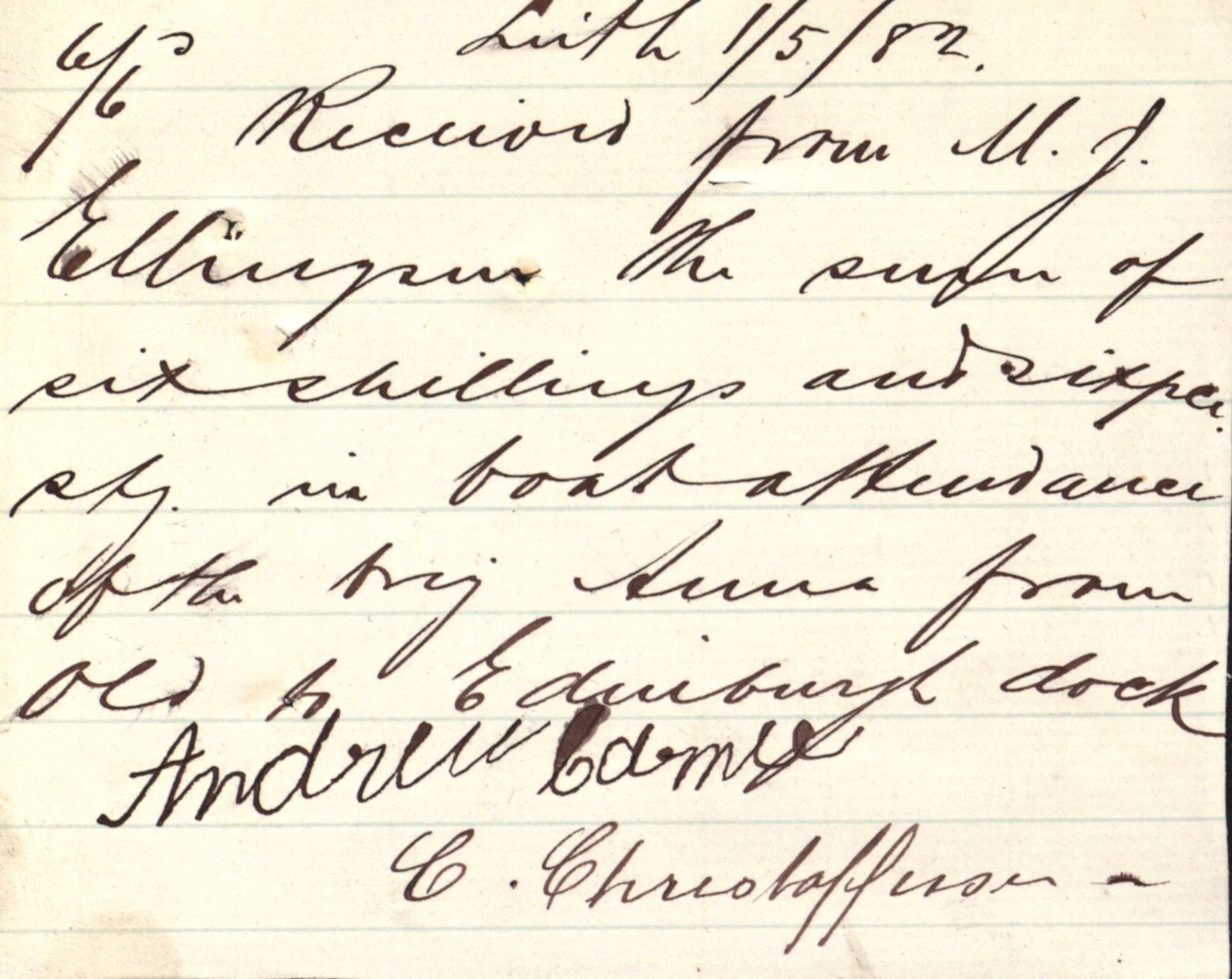 Pa 63 - Østlandske skibsassuranceforening, VEMU/A-1079/G/Ga/L0014/0012: Havaridokumenter / Sophie, Andover, Alliance, Anna, 1882, s. 65