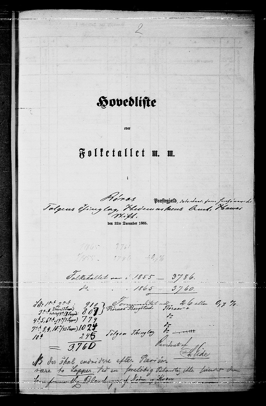 RA, Folketelling 1865 for 0436P Tolga prestegjeld, 1865, s. 12