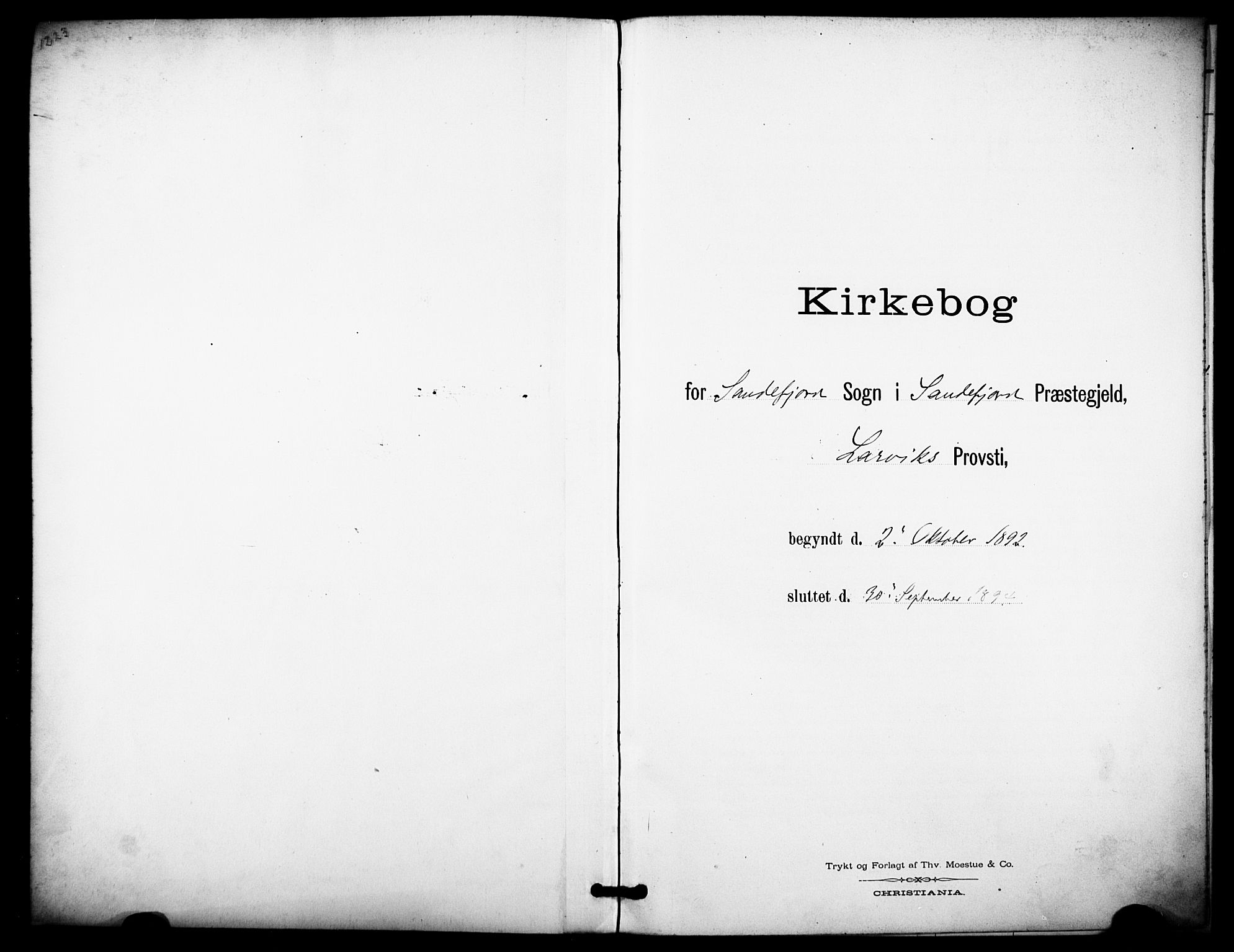 Sandefjord kirkebøker, AV/SAKO-A-315/F/Fa/L0003: Ministerialbok nr. 3, 1892-1894