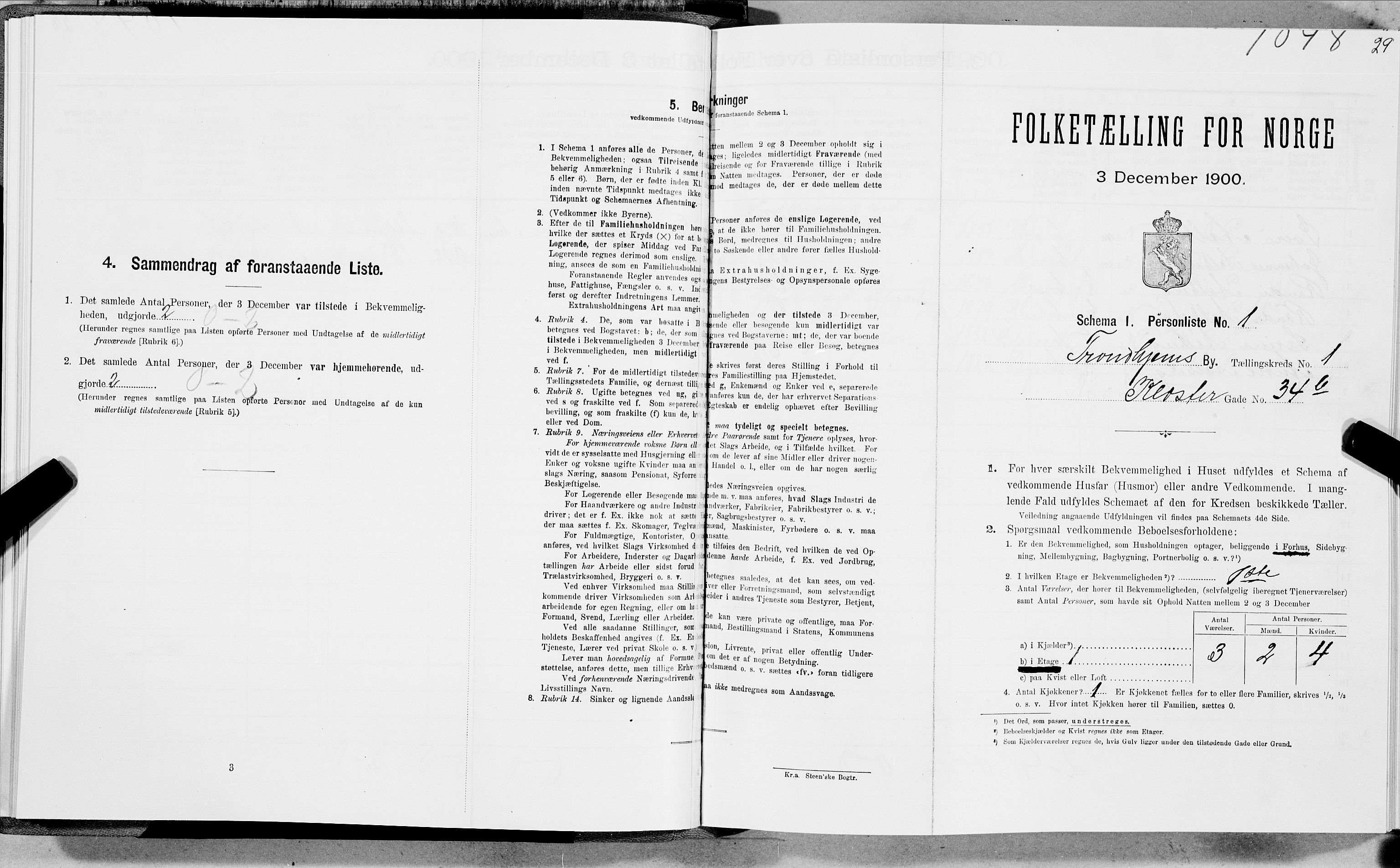SAT, Folketelling 1900 for 1601 Trondheim kjøpstad, 1900, s. 199