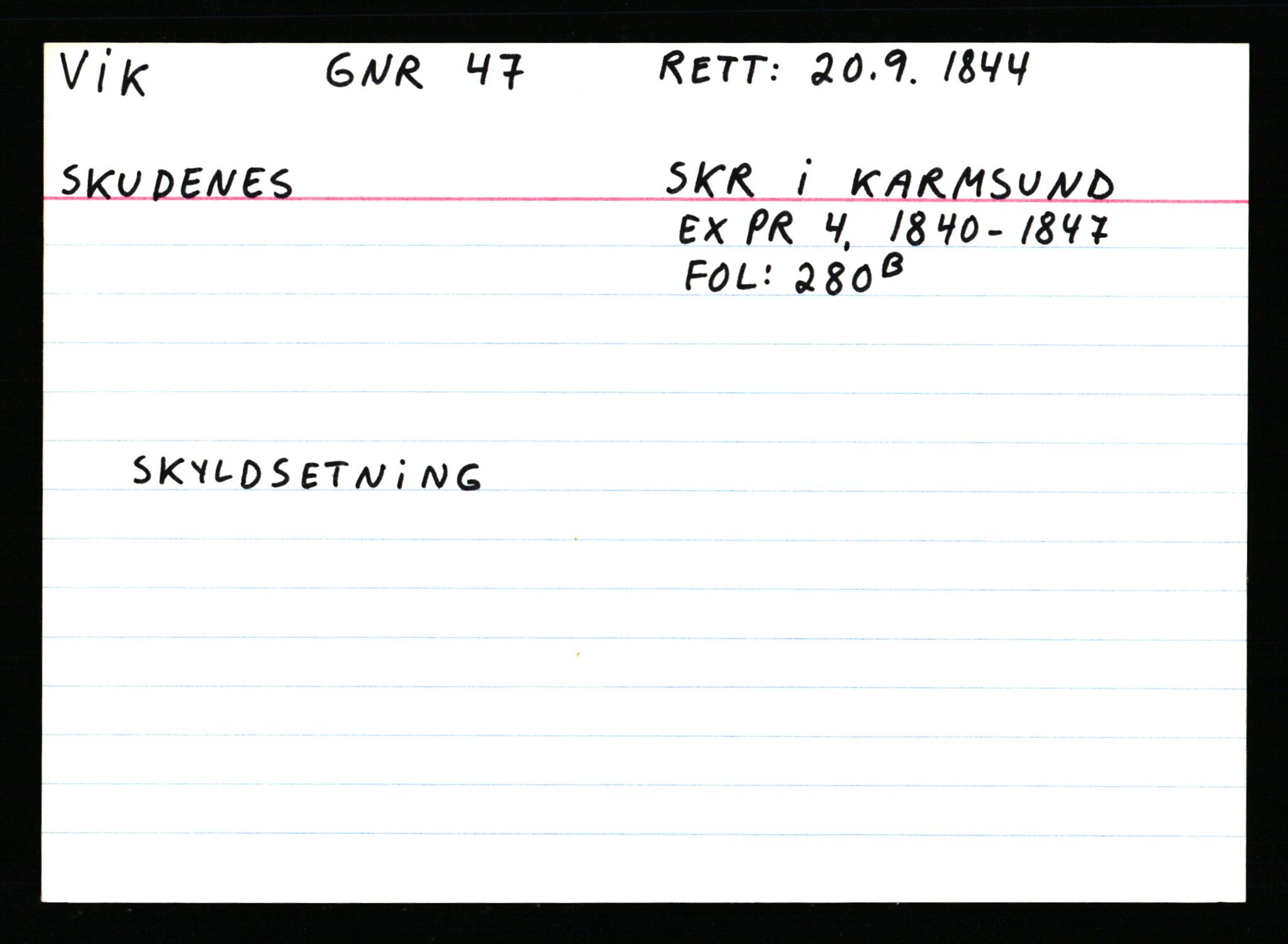 Statsarkivet i Stavanger, AV/SAST-A-101971/03/Y/Ym/L0067: Åstedskort sortert etter gårdsnavn: Vik - Vold, 1600-1950, s. 48