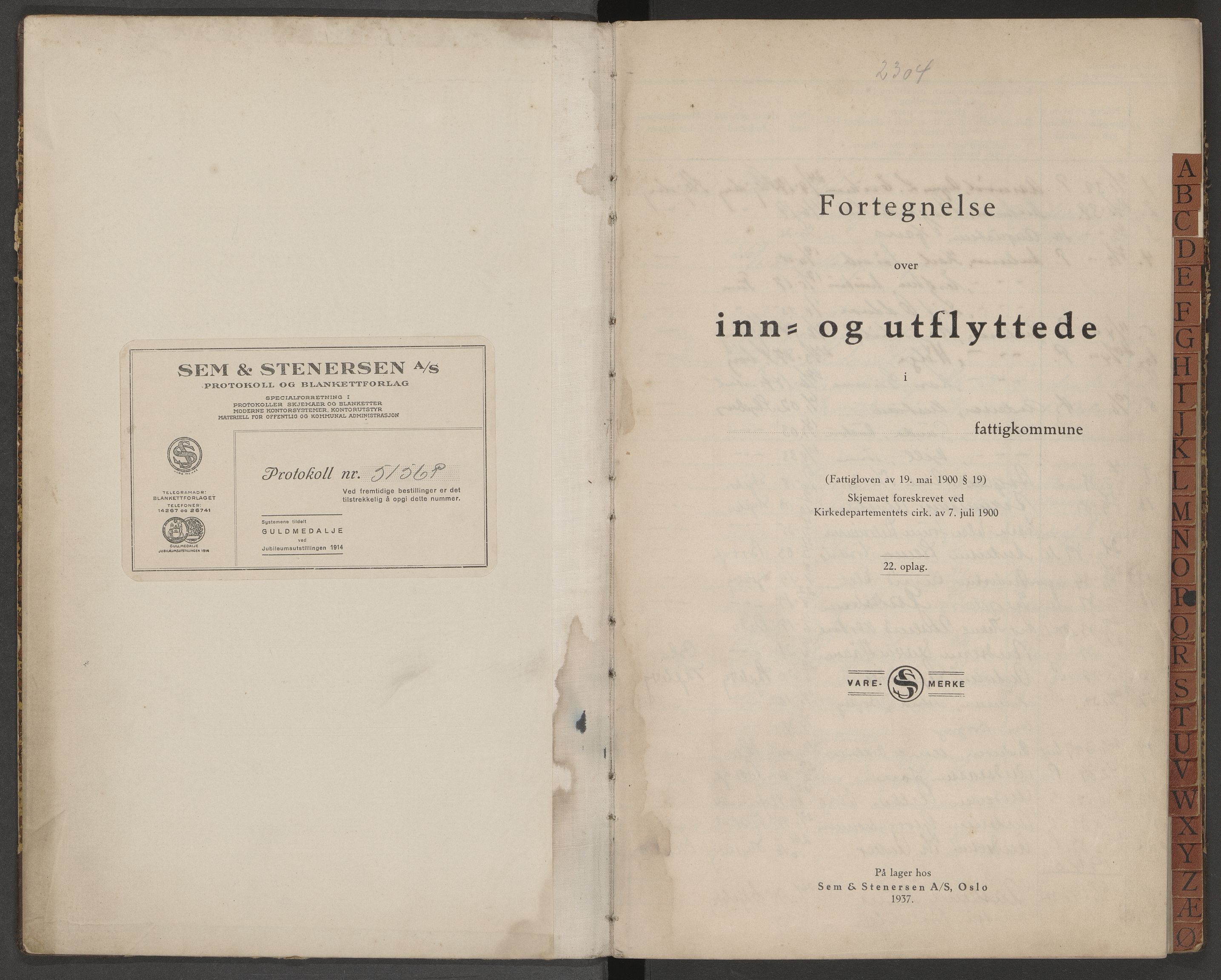 Skjeberg folkeregister, AV/SAO-A-10495/K/Ka/L0001: Fortegnelse over inn- og utflyttede, 1939-1941