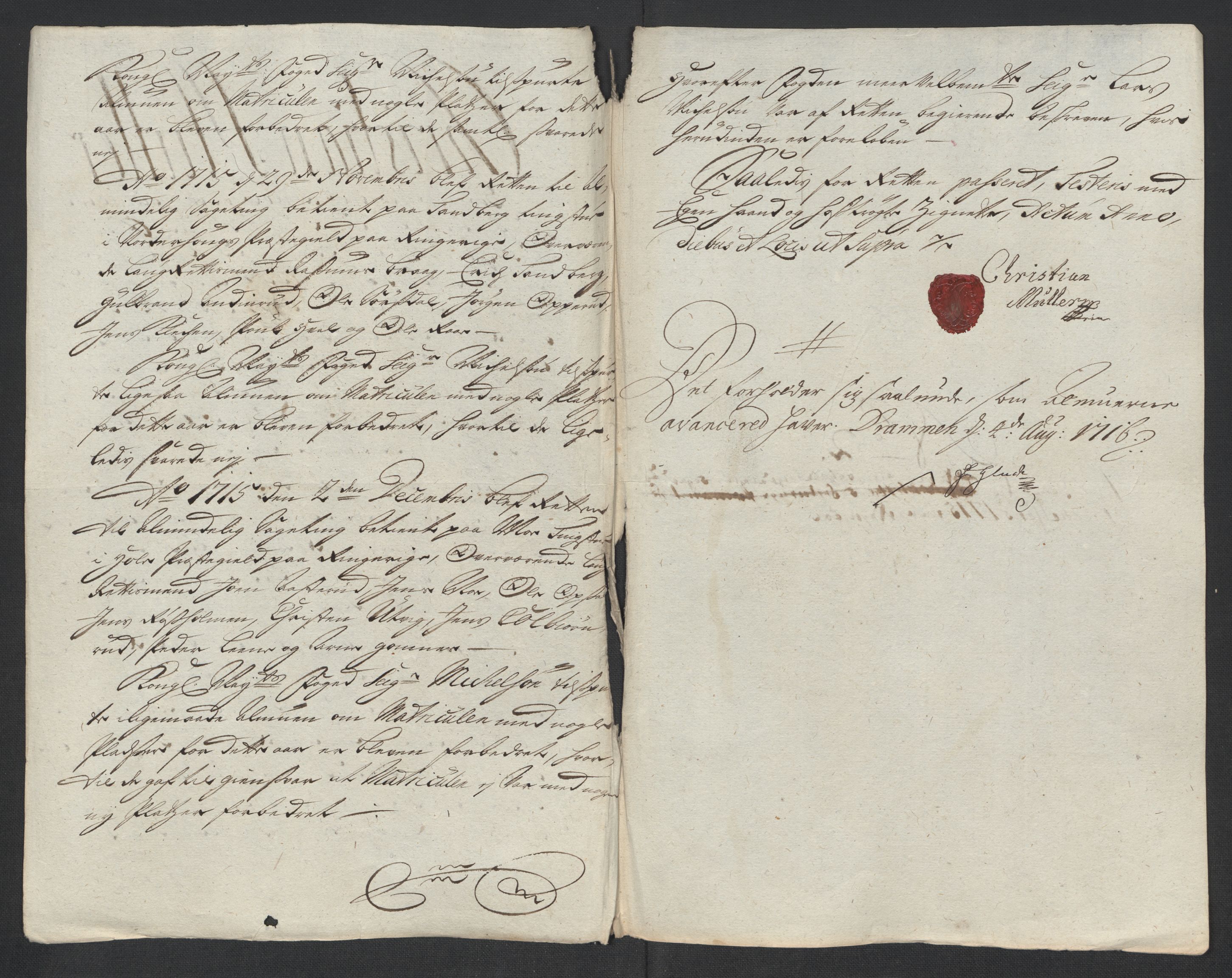 Rentekammeret inntil 1814, Reviderte regnskaper, Fogderegnskap, RA/EA-4092/R23/L1473: Fogderegnskap Ringerike og Hallingdal, 1715, s. 110