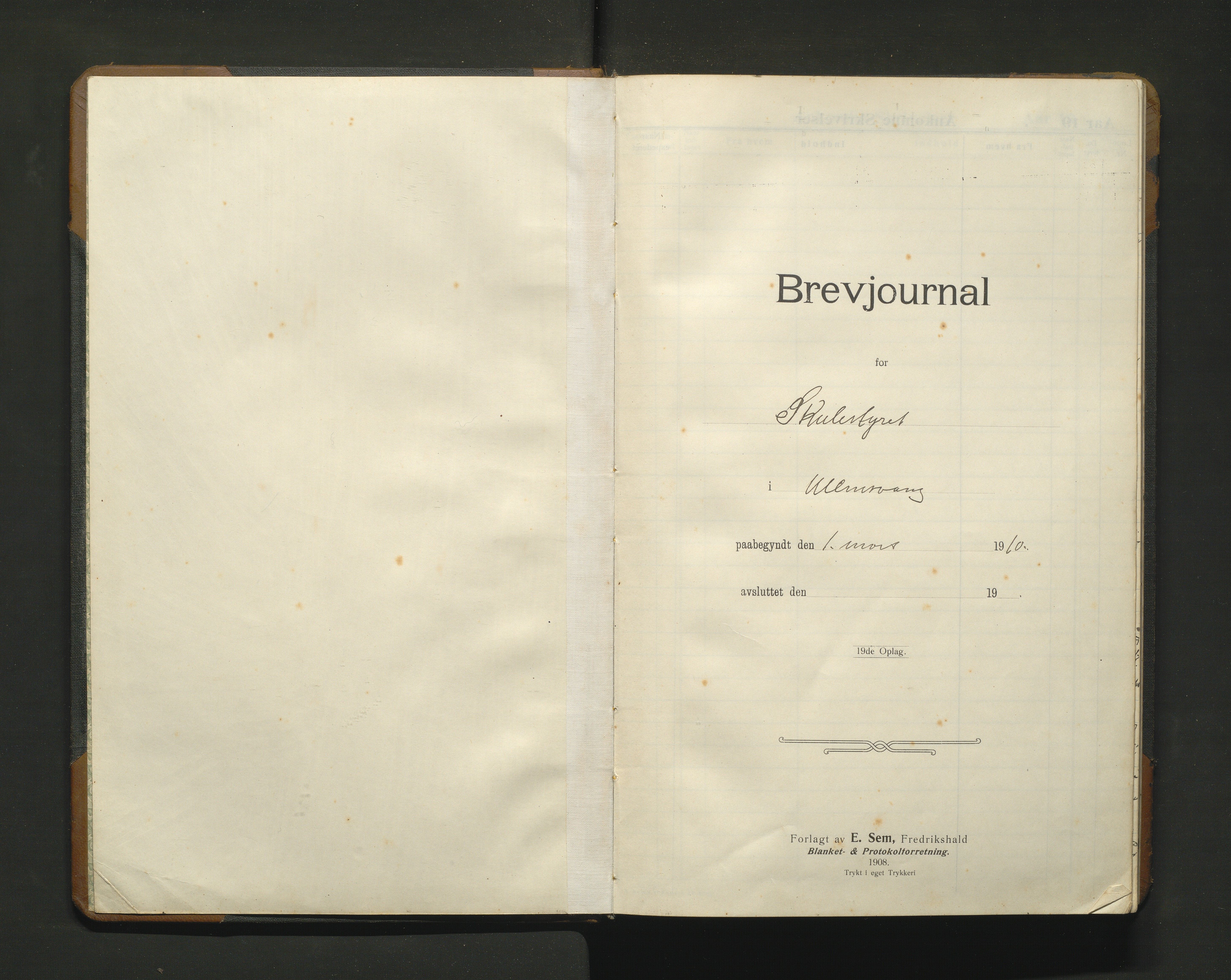 Ullensvang herad. Skulestyret, IKAH/1231b-211/C/Ca/L0002: Postjournal for Ullensvang skulestyre, 1910-1913