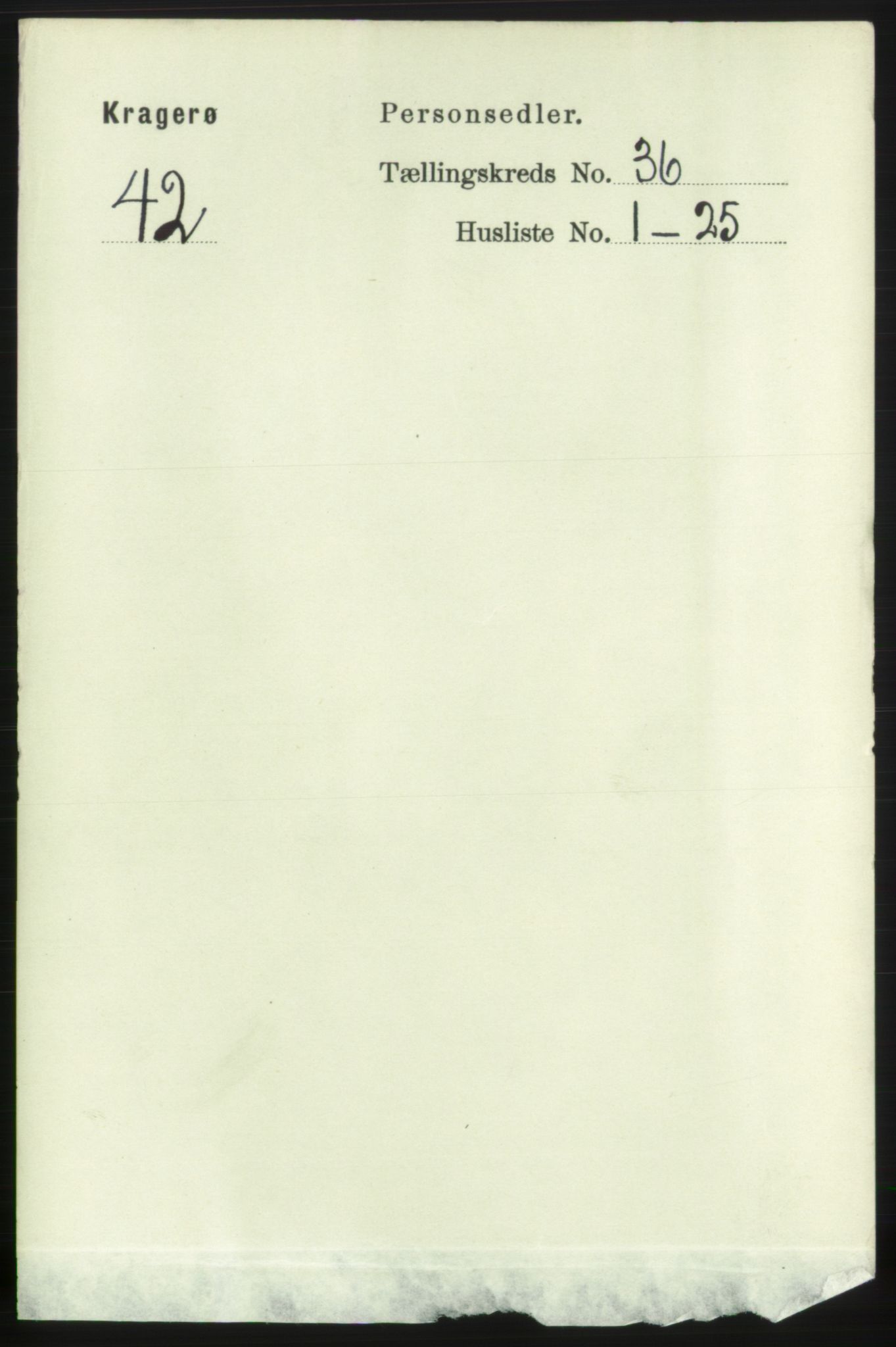 RA, Folketelling 1891 for 0801 Kragerø kjøpstad, 1891, s. 6457