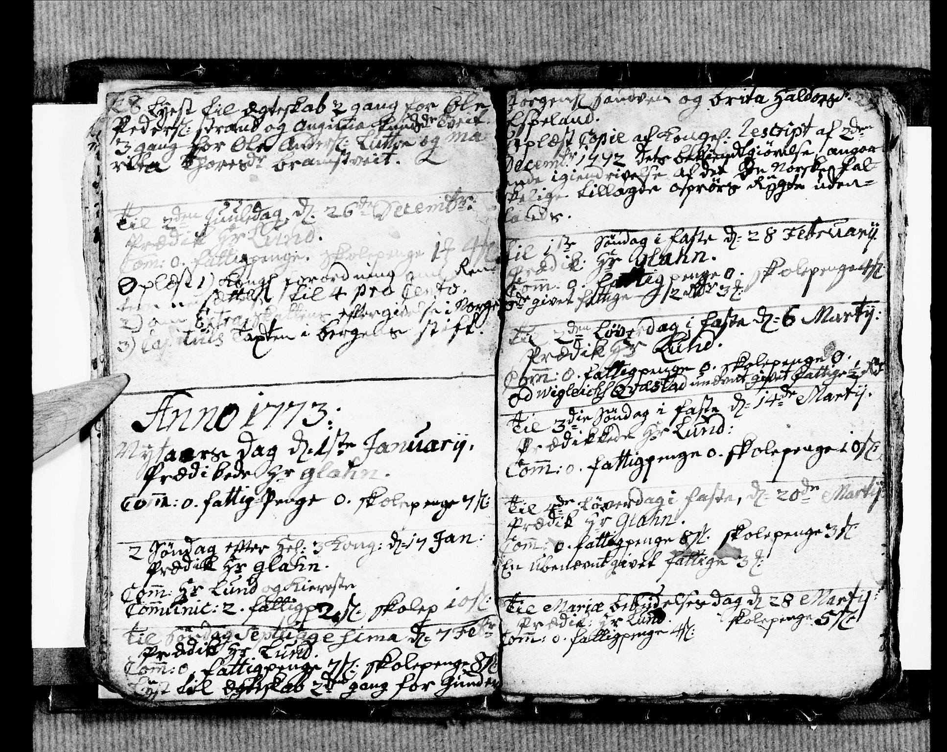 Ullensvang sokneprestembete, SAB/A-78701/H/Hab: Klokkerbok nr. B 3, 1772-1774, s. 22
