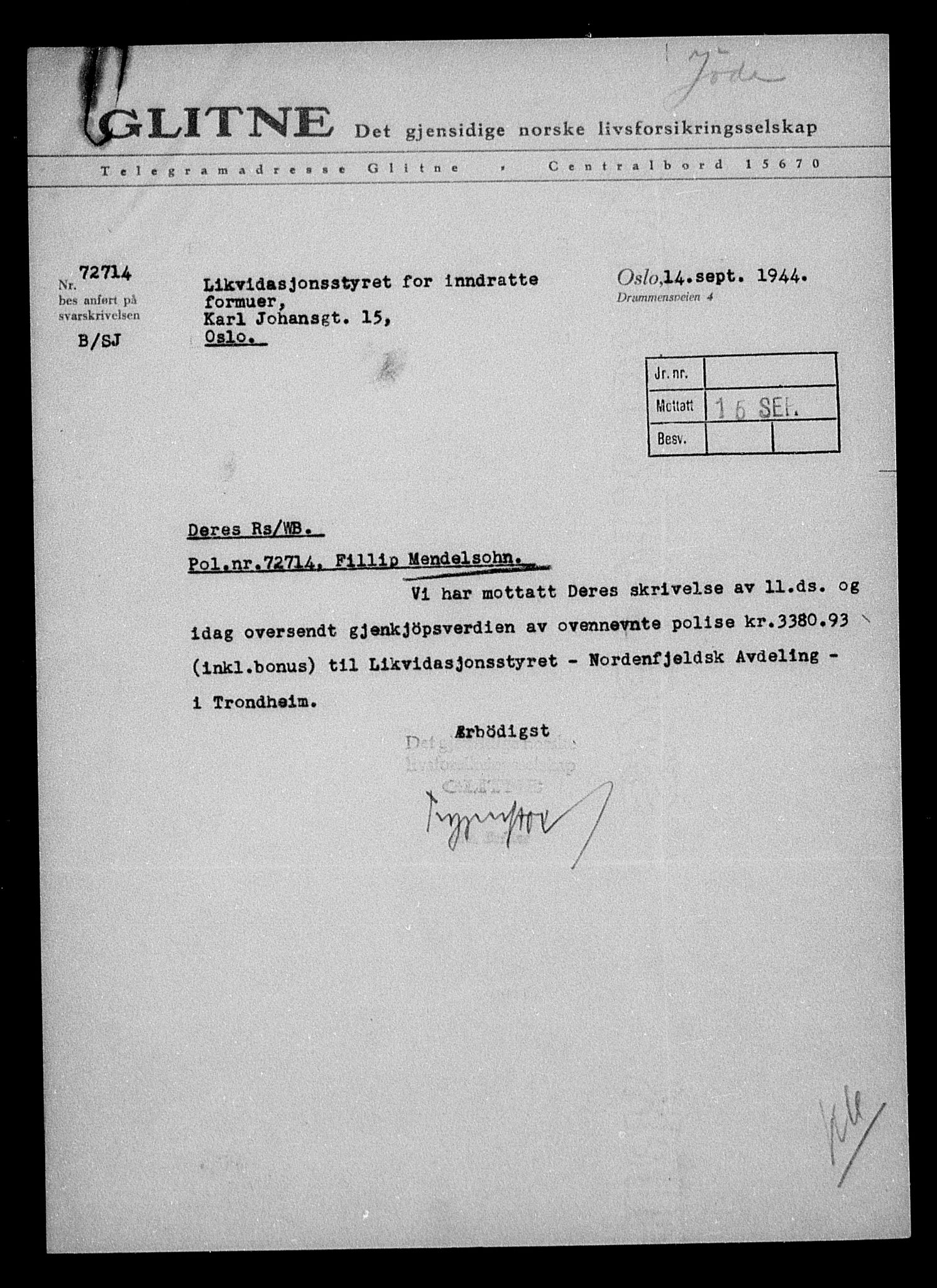 Justisdepartementet, Tilbakeføringskontoret for inndratte formuer, AV/RA-S-1564/H/Hc/Hca/L0905: --, 1945-1947, s. 496