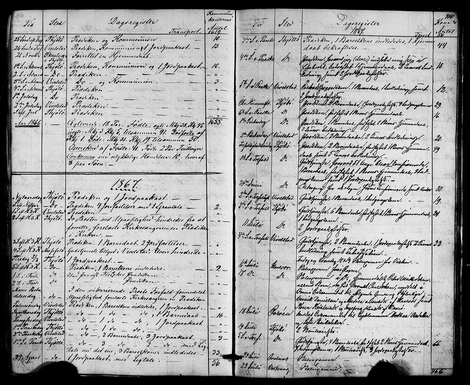Ministerialprotokoller, klokkerbøker og fødselsregistre - Nordland, SAT/A-1459/817/L0262: Ministerialbok nr. 817A03/ 1, 1862-1877, s. 410
