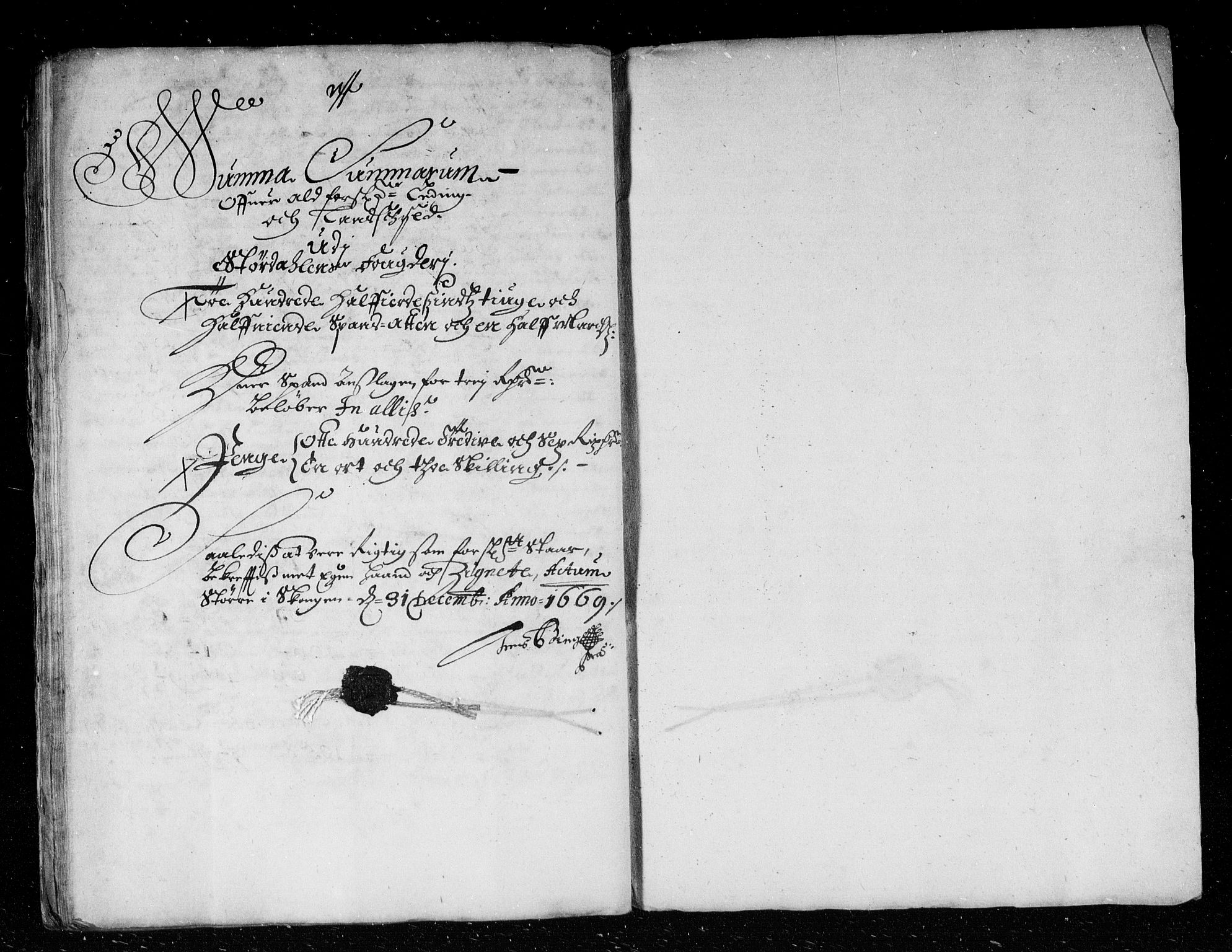 Rentekammeret inntil 1814, Reviderte regnskaper, Stiftamtstueregnskaper, Trondheim stiftamt og Nordland amt, AV/RA-EA-6044/R/Rd/L0026: Trondheim stiftamt, 1669