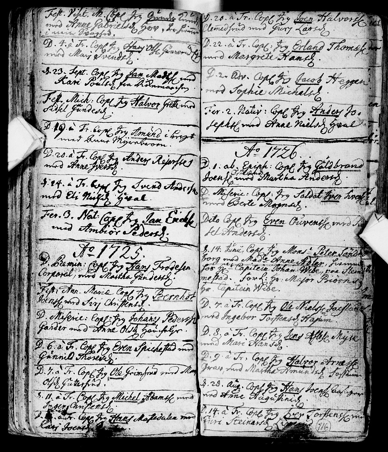 Røyken kirkebøker, SAKO/A-241/F/Fa/L0001: Ministerialbok nr. 1, 1701-1730, s. 116