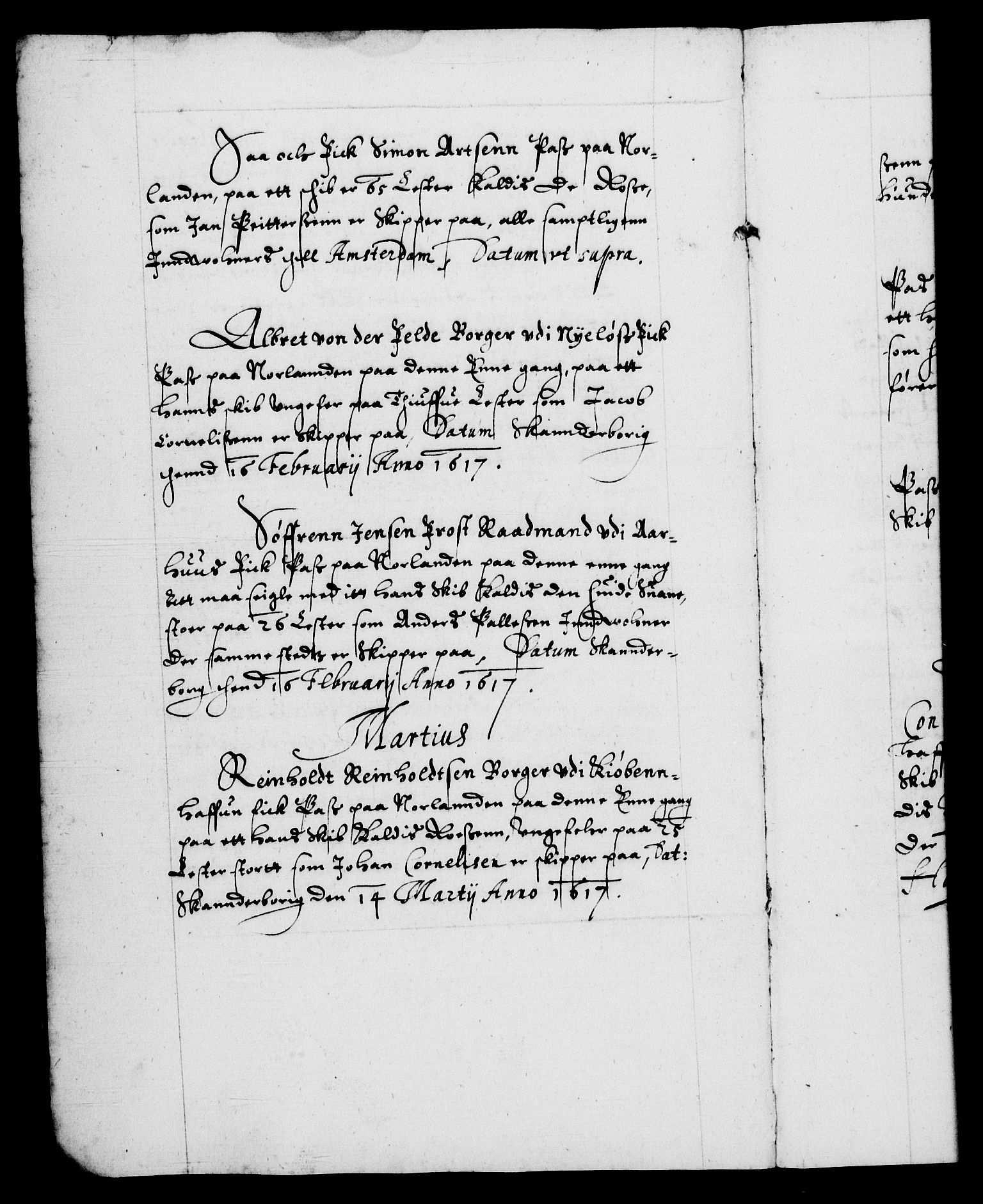 Danske Kanselli 1572-1799, RA/EA-3023/F/Fc/Fca/Fcaa/L0004: Norske registre (mikrofilm), 1617-1630, s. 5b