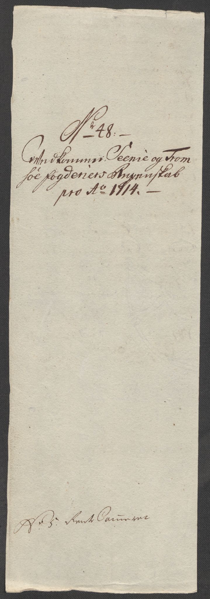 Rentekammeret inntil 1814, Reviderte regnskaper, Fogderegnskap, RA/EA-4092/R68/L4760: Fogderegnskap Senja og Troms, 1714, s. 272