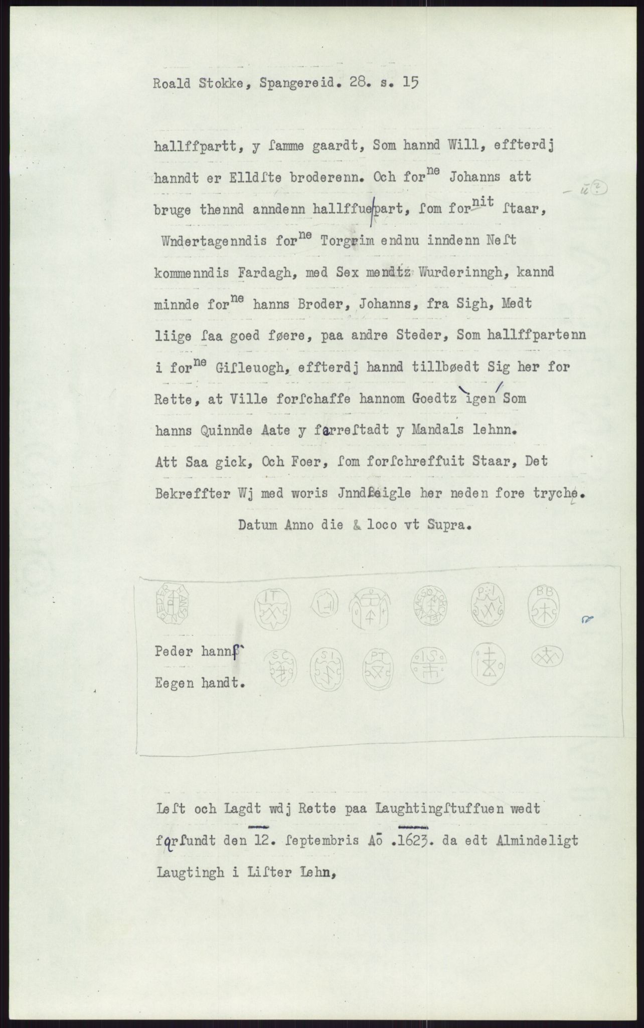 Samlinger til kildeutgivelse, Diplomavskriftsamlingen, AV/RA-EA-4053/H/Ha, s. 3125