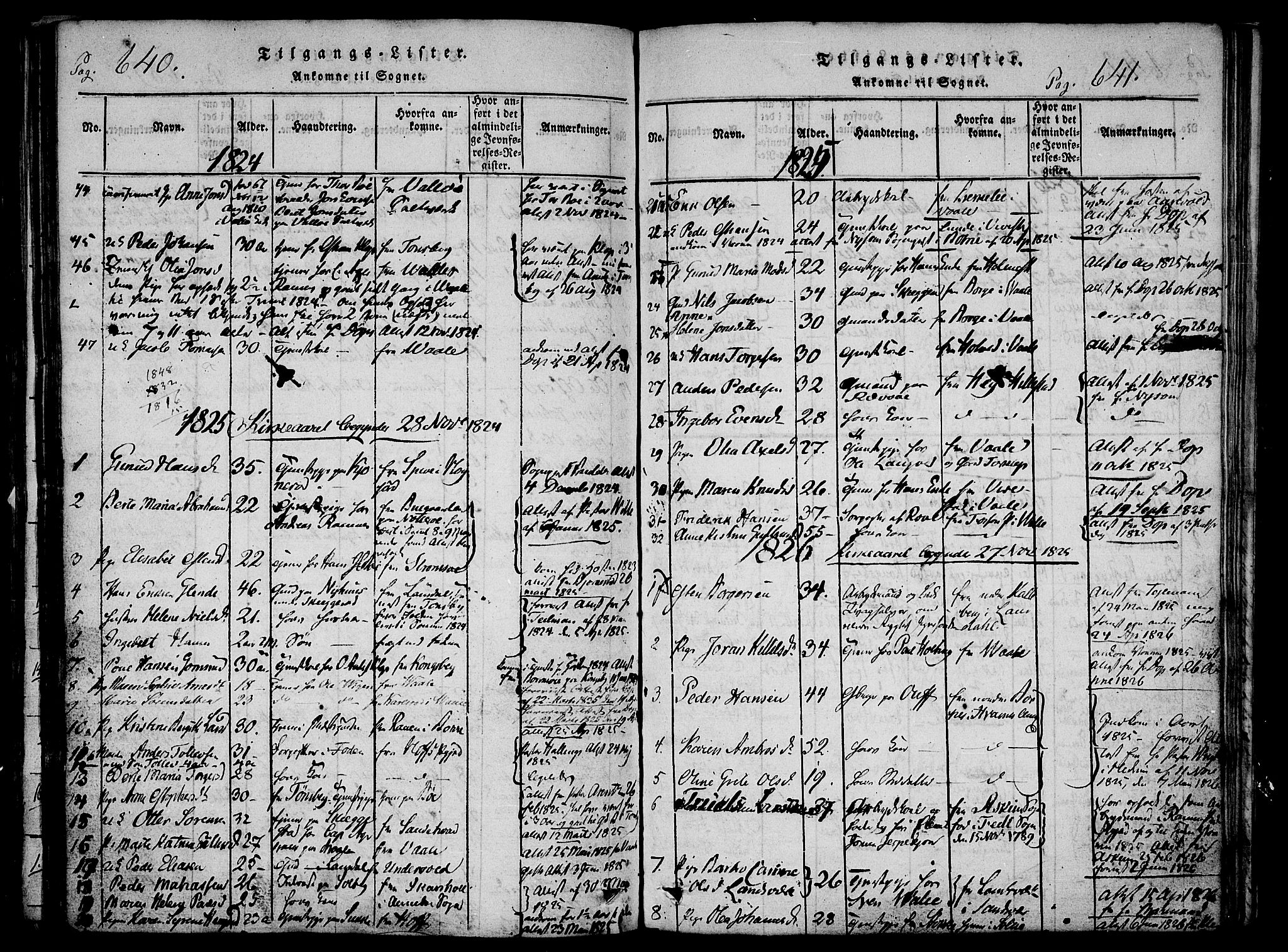 Ramnes kirkebøker, SAKO/A-314/F/Fa/L0004: Ministerialbok nr. I 4, 1813-1840, s. 640-641