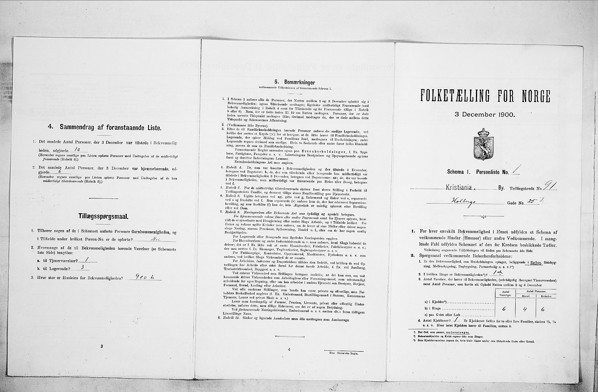SAO, Folketelling 1900 for 0301 Kristiania kjøpstad, 1900, s. 38206