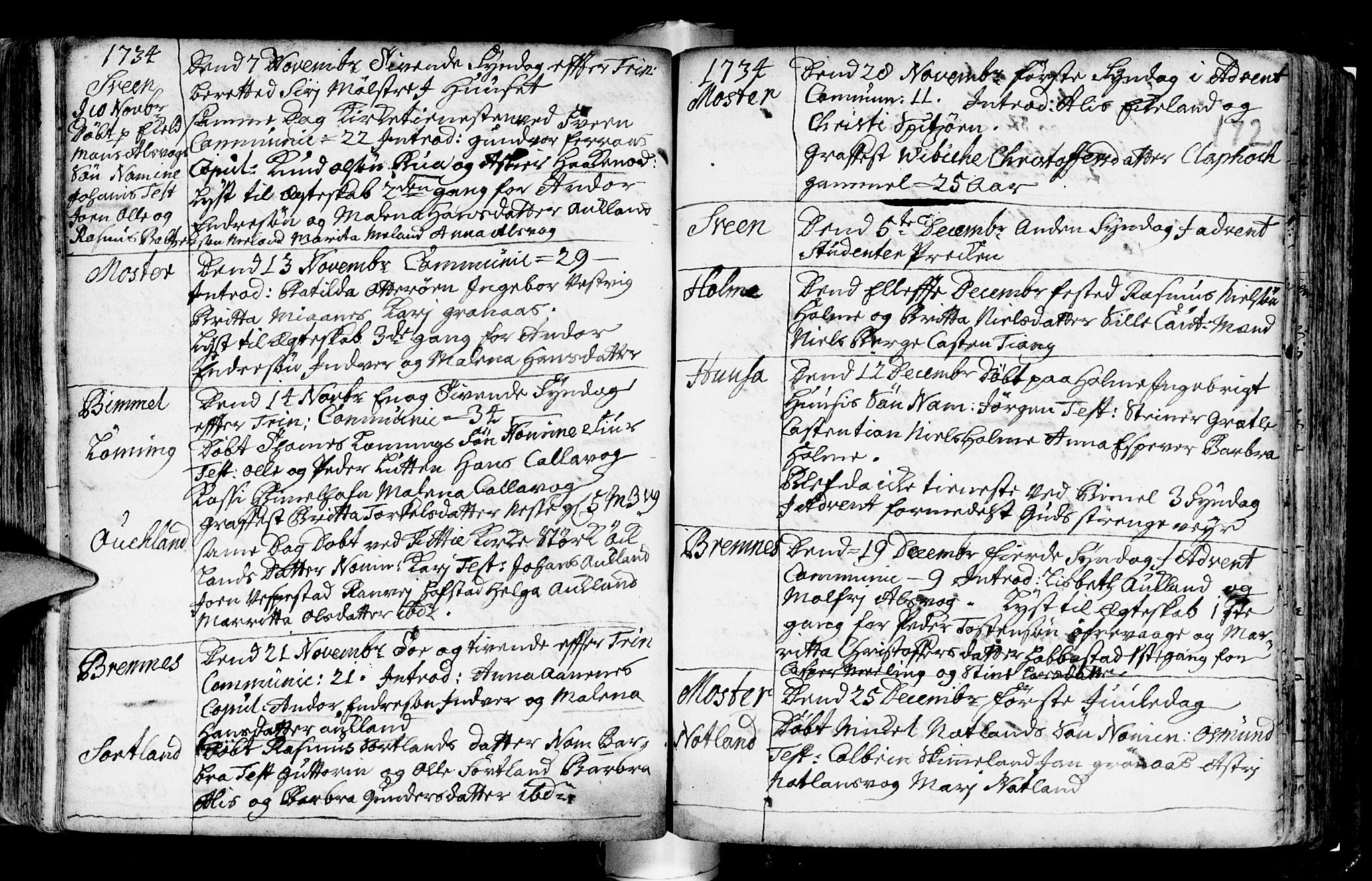 Finnås sokneprestembete, AV/SAB-A-99925/H/Ha/Haa/Haaa/L0001: Ministerialbok nr. A 1, 1718-1744, s. 172