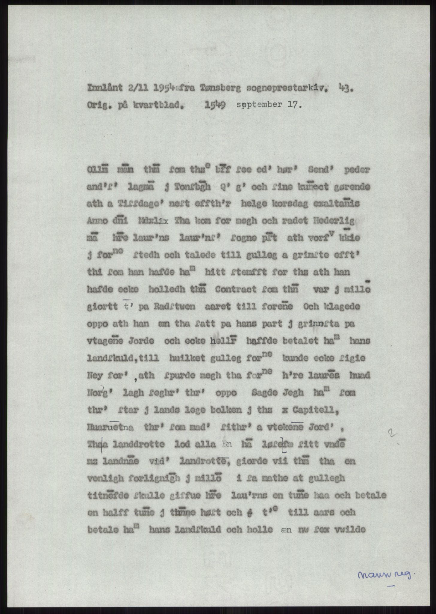 Samlinger til kildeutgivelse, Diplomavskriftsamlingen, AV/RA-EA-4053/H/Ha, s. 1075