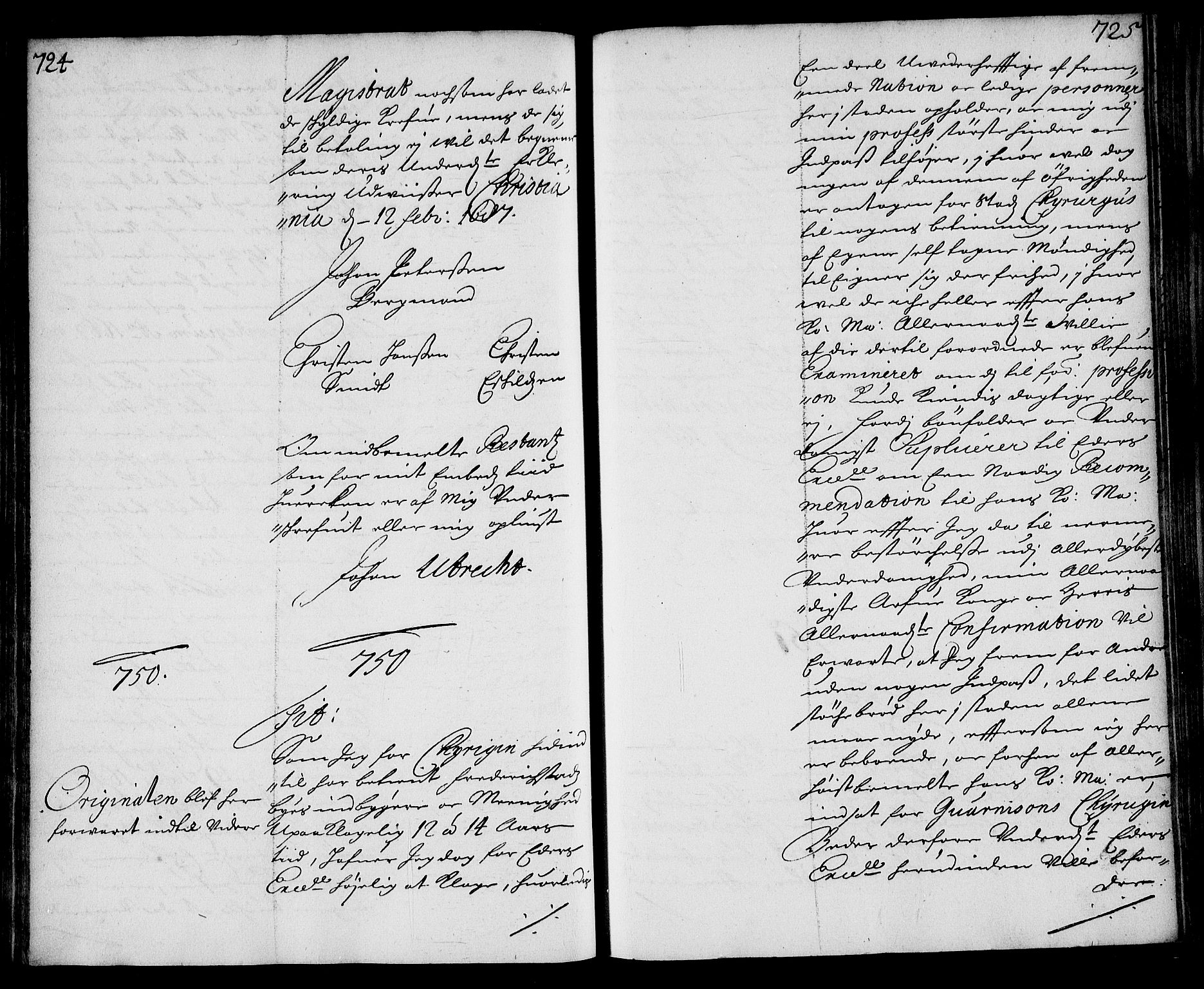 Stattholderembetet 1572-1771, AV/RA-EA-2870/Ae/L0003: Supplikasjons- og resolusjonsprotokoll, 1686-1687, s. 724-725