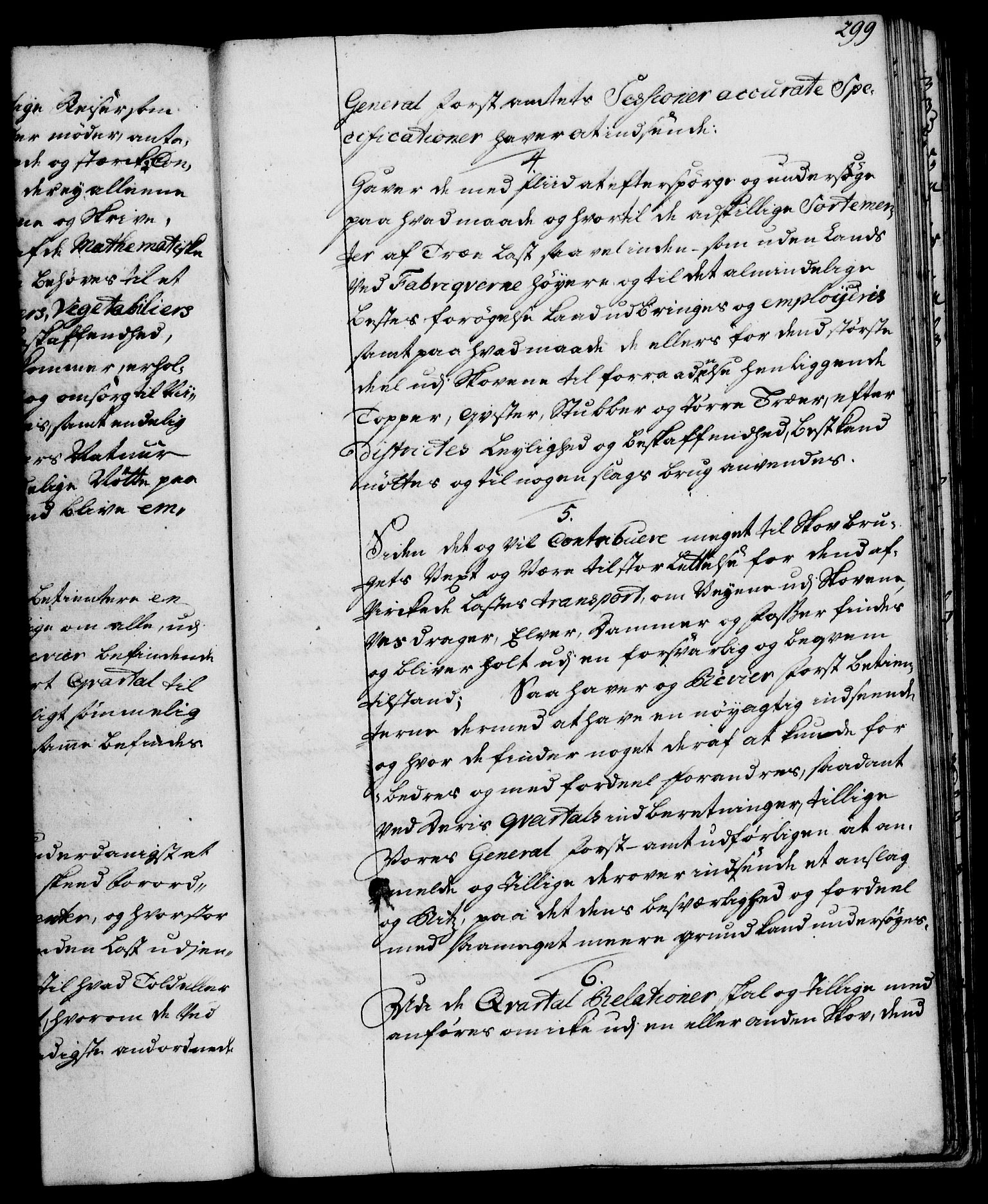 Rentekammeret, Kammerkanselliet, AV/RA-EA-3111/G/Gg/Ggi/L0002: Norsk instruksjonsprotokoll med register (merket RK 53.35), 1729-1751, s. 299