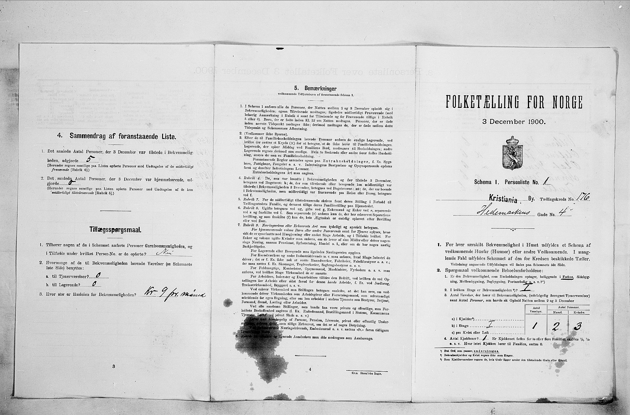 SAO, Folketelling 1900 for 0301 Kristiania kjøpstad, 1900, s. 34246