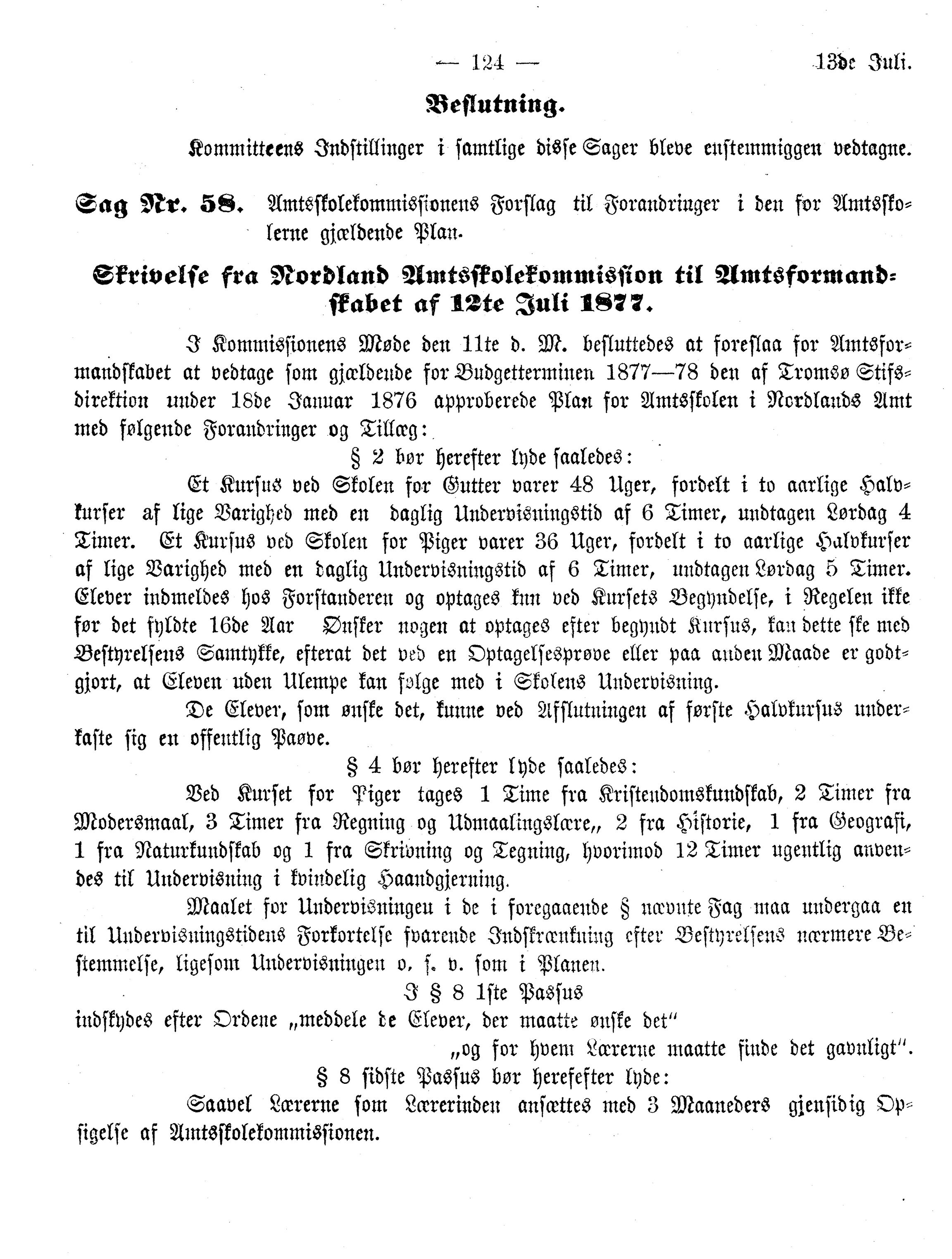 Nordland Fylkeskommune. Fylkestinget, AIN/NFK-17/176/A/Ac/L0010: Fylkestingsforhandlinger 1874-1880, 1874-1880