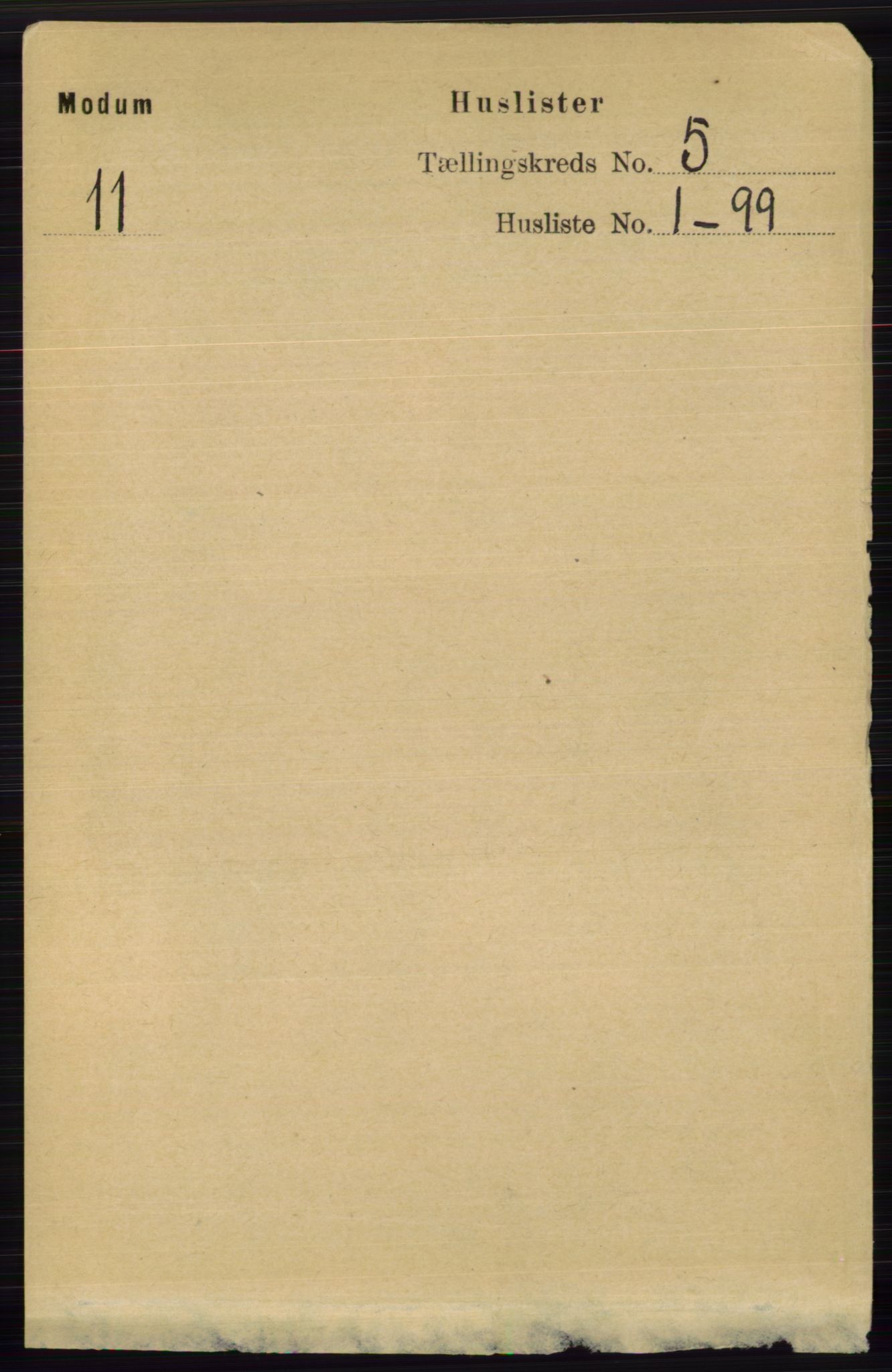 RA, Folketelling 1891 for 0623 Modum herred, 1891, s. 1347
