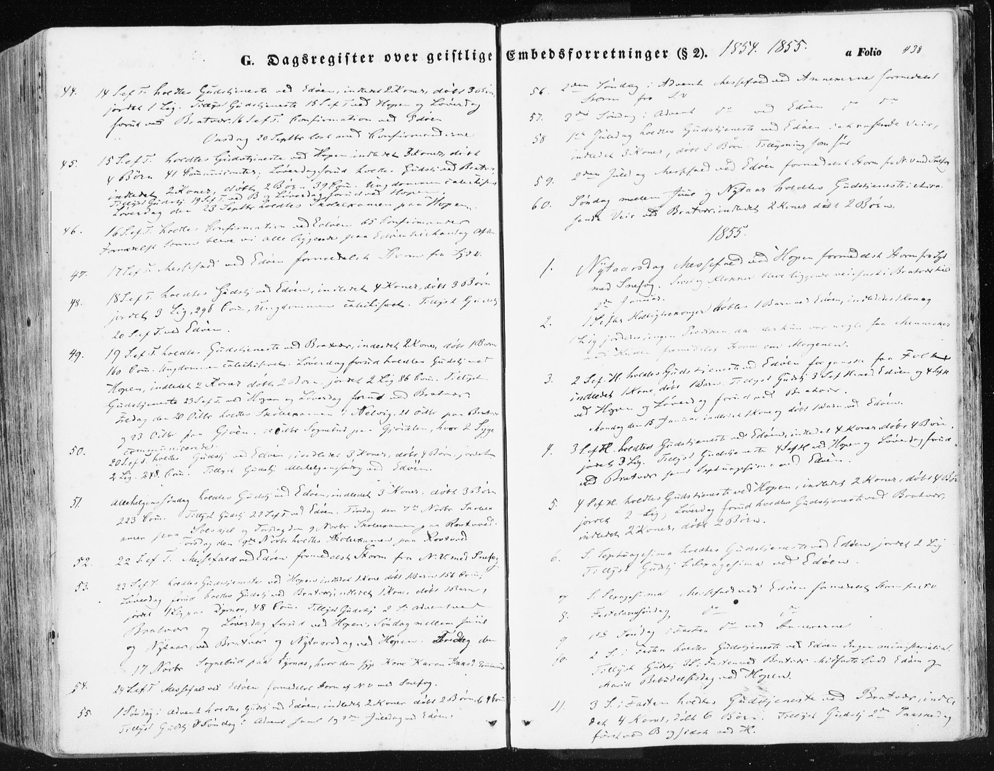 Ministerialprotokoller, klokkerbøker og fødselsregistre - Møre og Romsdal, SAT/A-1454/581/L0937: Ministerialbok nr. 581A05, 1853-1872, s. 438