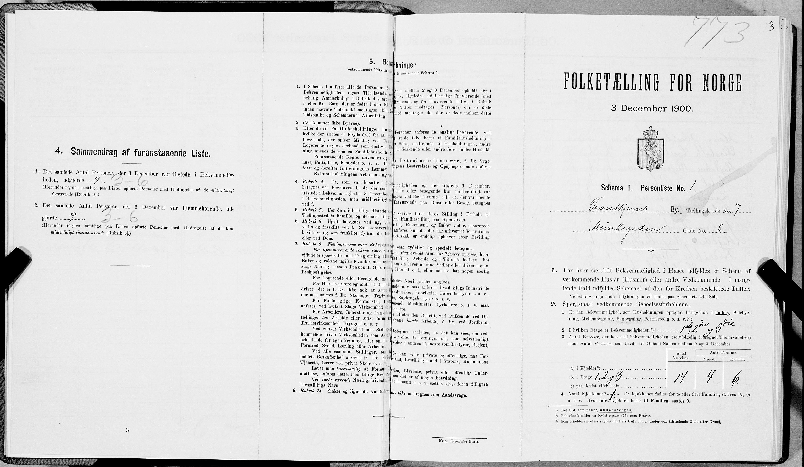 SAT, Folketelling 1900 for 1601 Trondheim kjøpstad, 1900, s. 1060
