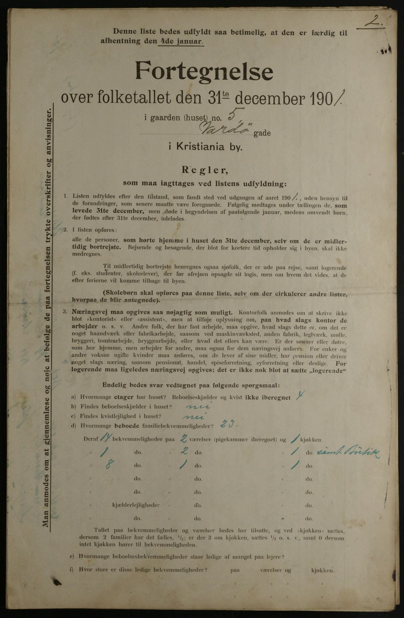 OBA, Kommunal folketelling 31.12.1901 for Kristiania kjøpstad, 1901, s. 18697