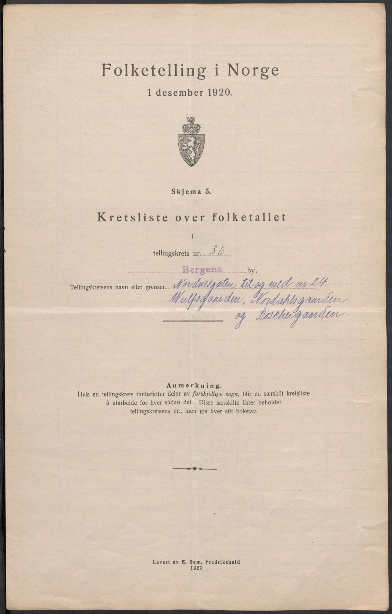 SAB, Folketelling 1920 for 1301 Bergen kjøpstad, 1920, s. 102