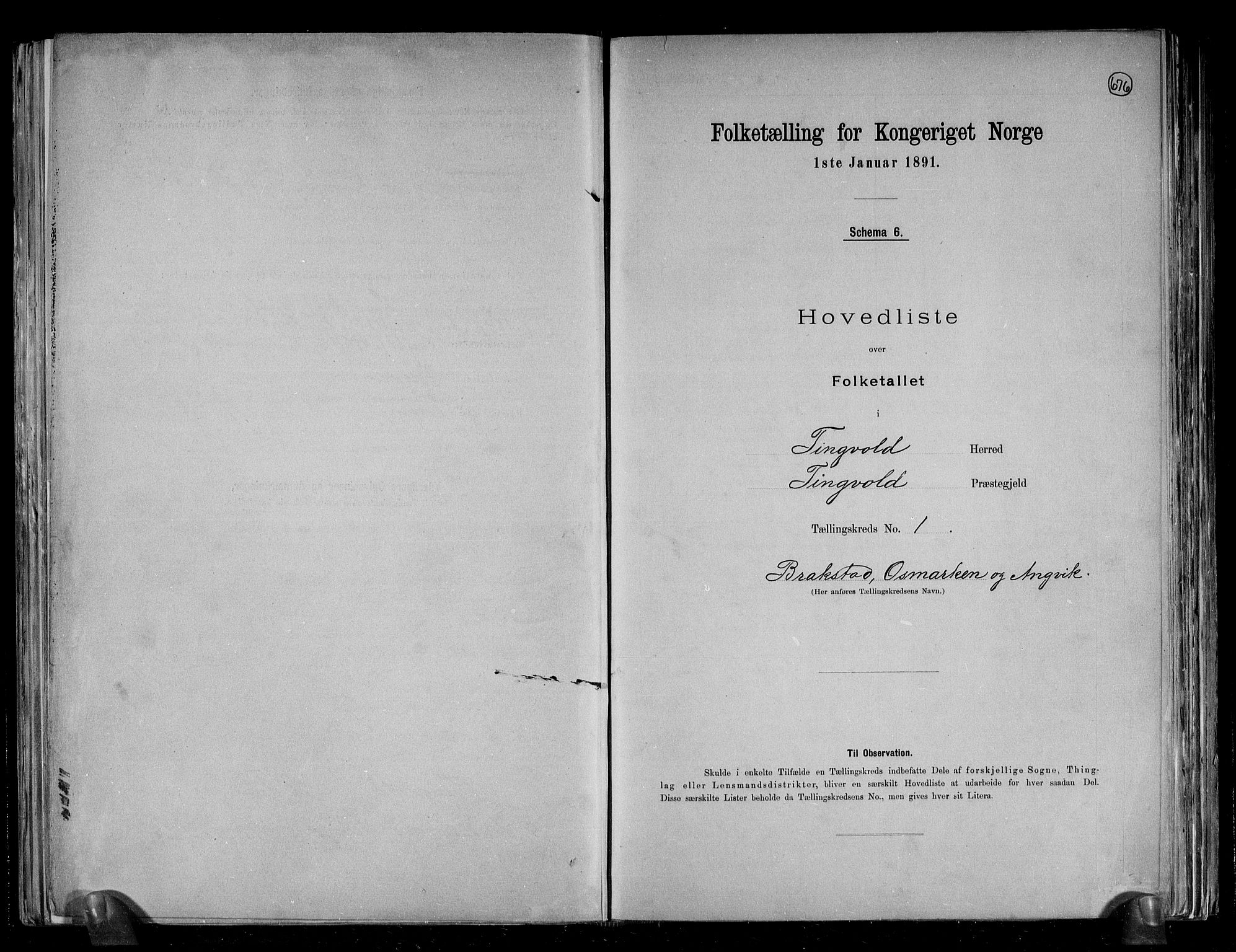 RA, Folketelling 1891 for 1560 Tingvoll herred, 1891, s. 4