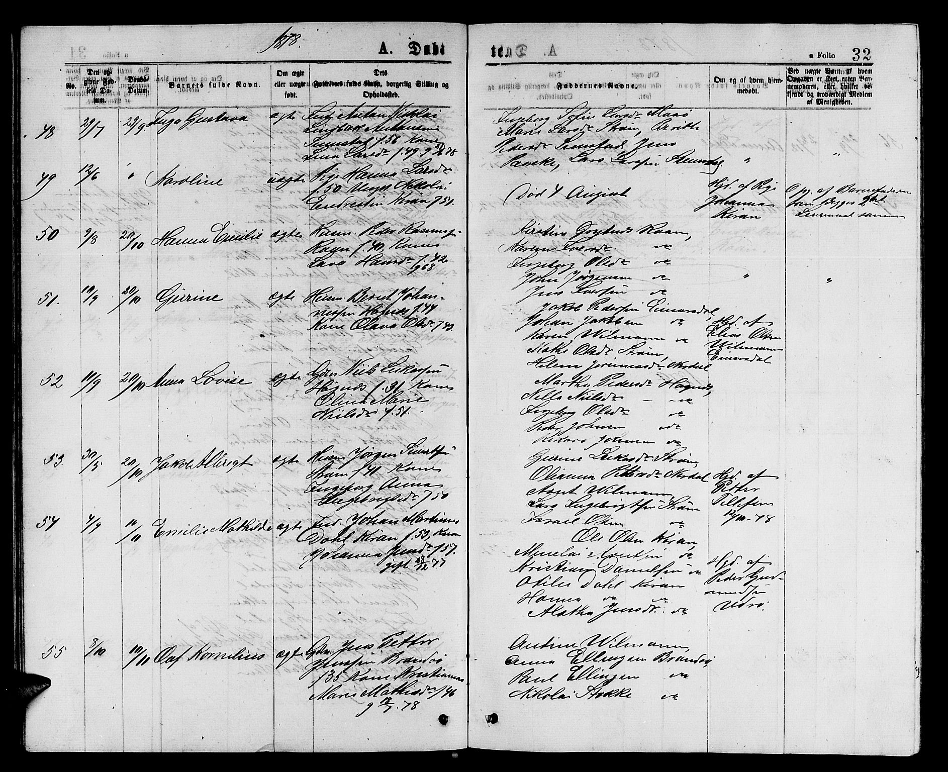 Ministerialprotokoller, klokkerbøker og fødselsregistre - Sør-Trøndelag, AV/SAT-A-1456/657/L0715: Klokkerbok nr. 657C02, 1873-1888, s. 32